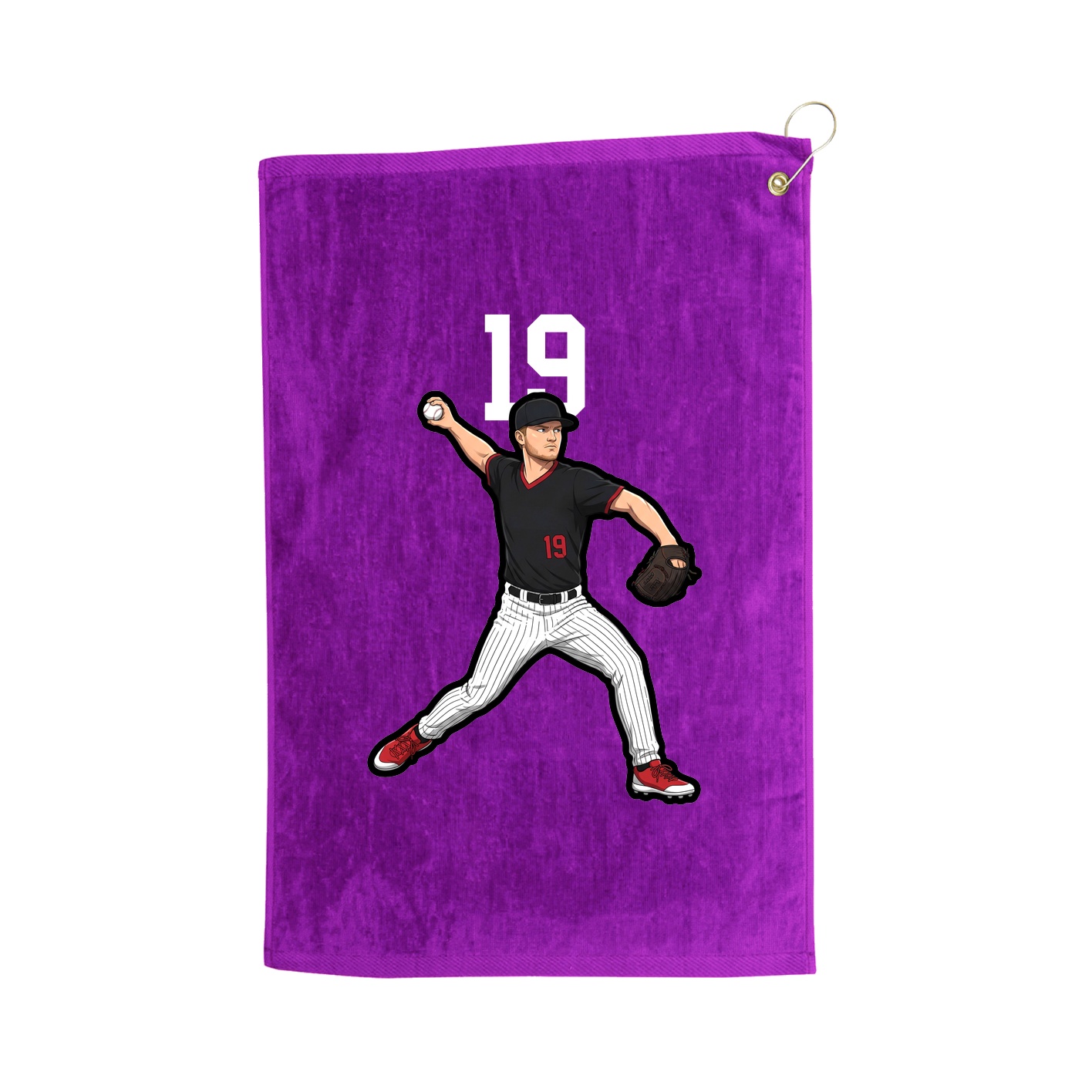 Golf Towel — Number Top in Purple