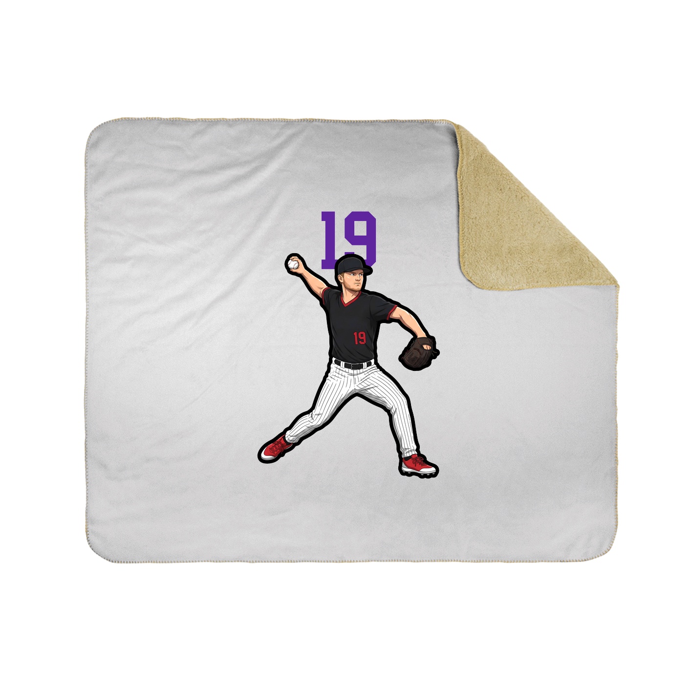 Throw Blanket — Number Top in White