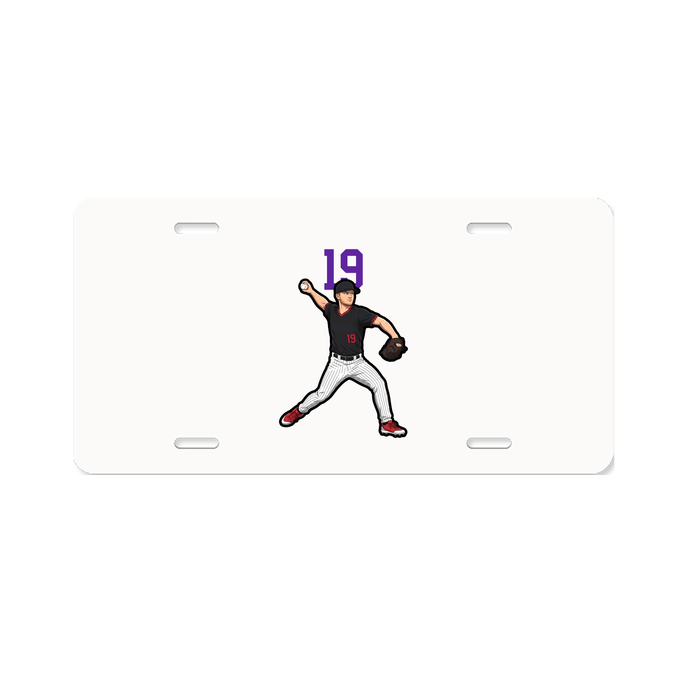 License Plate — Number Top in Classic