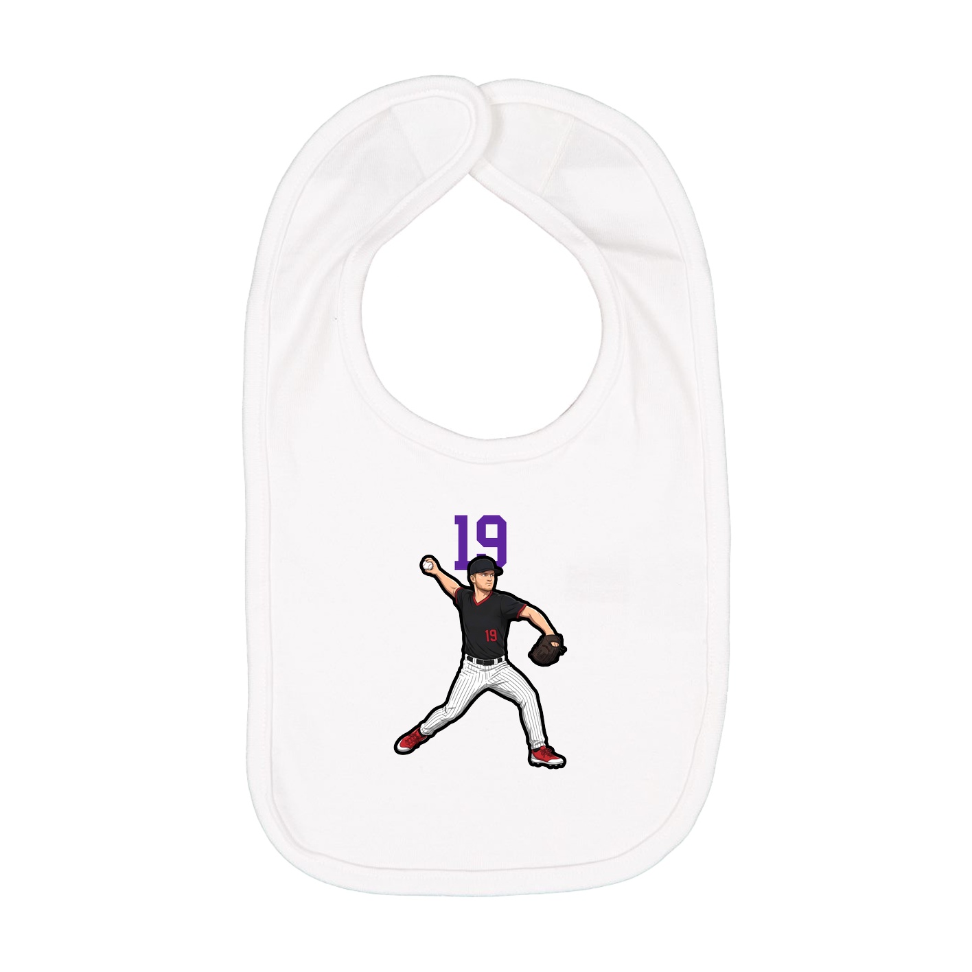 Infant Bib — Number Top in White