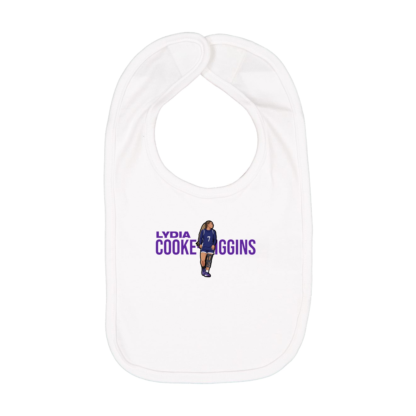 Infant Bib — Player Name in White
