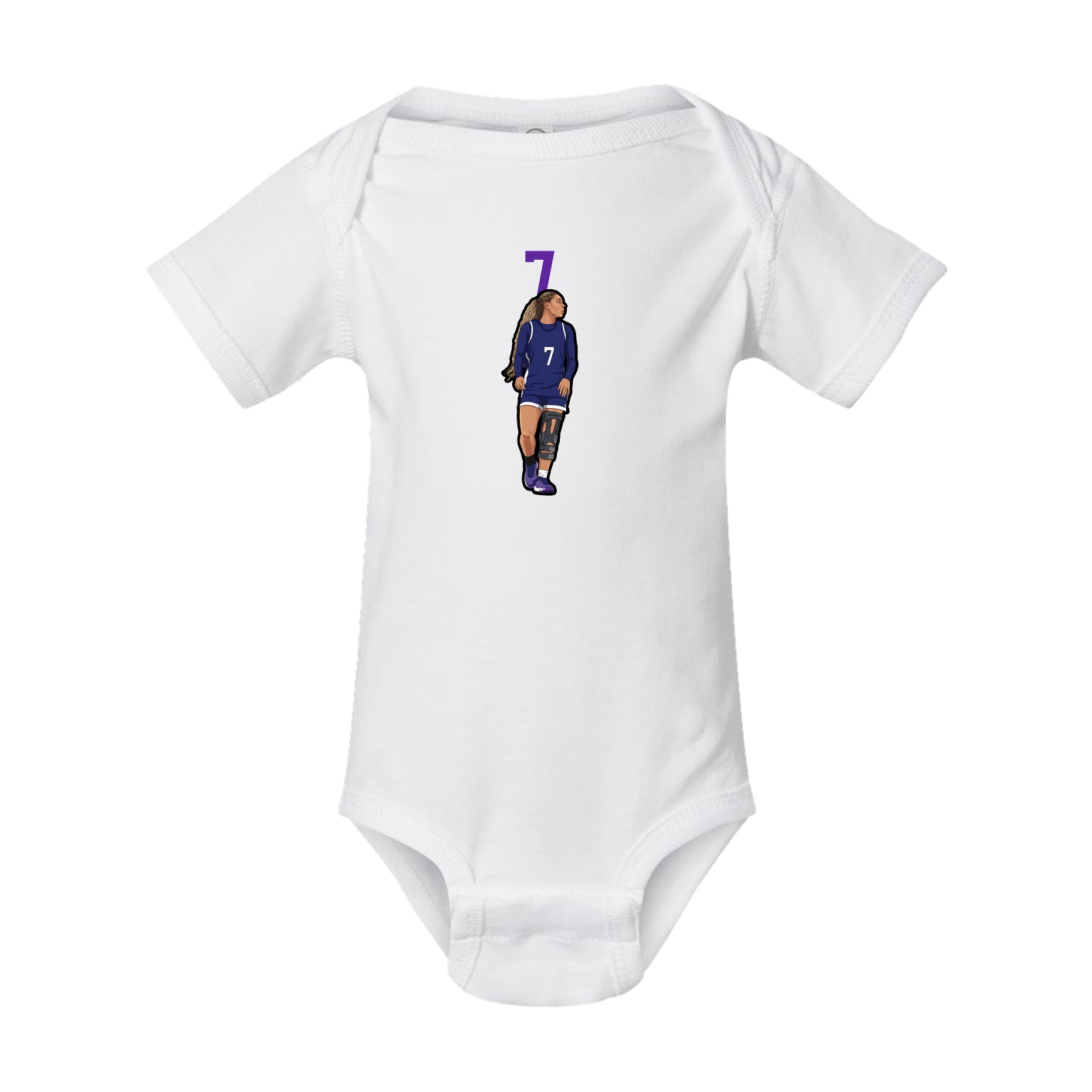 Baby Onesie — Number Top in White
