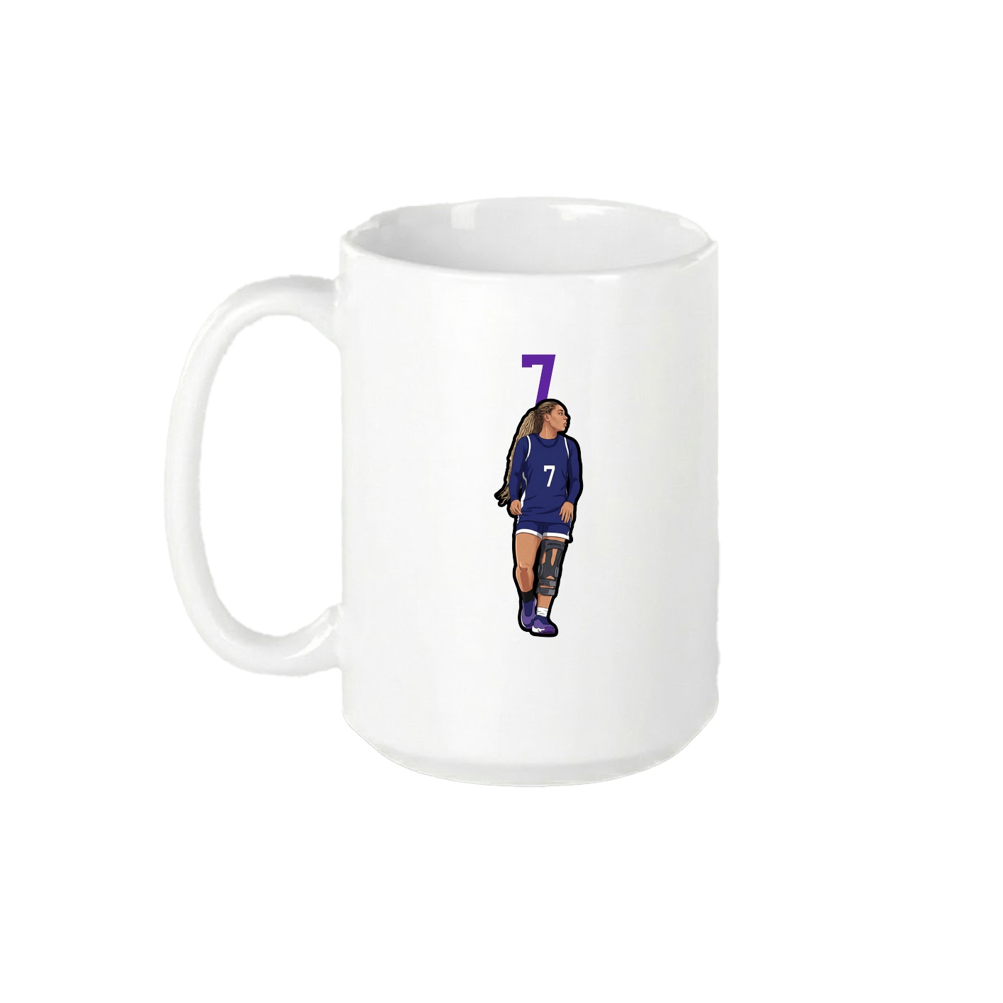 15oz Coffee Mug — Number Top in White