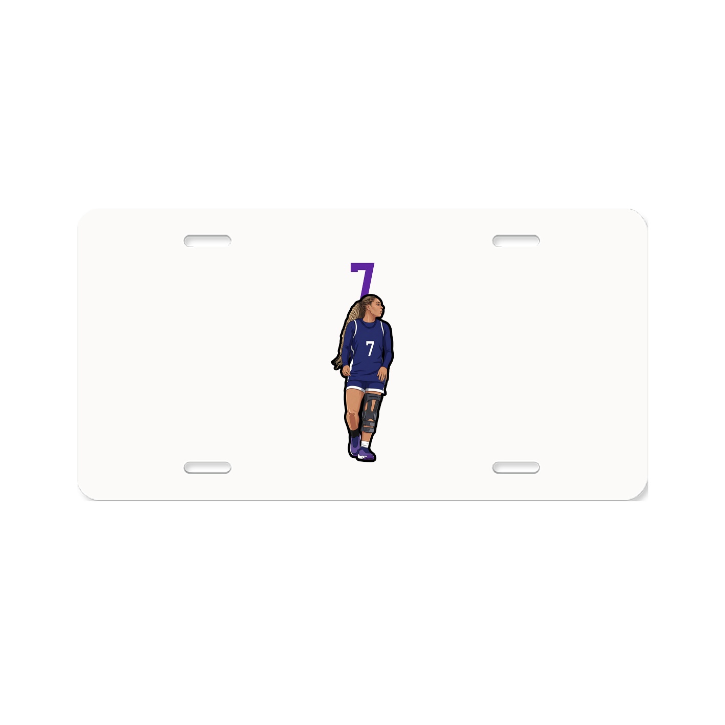 License Plate — Number Top in Classic