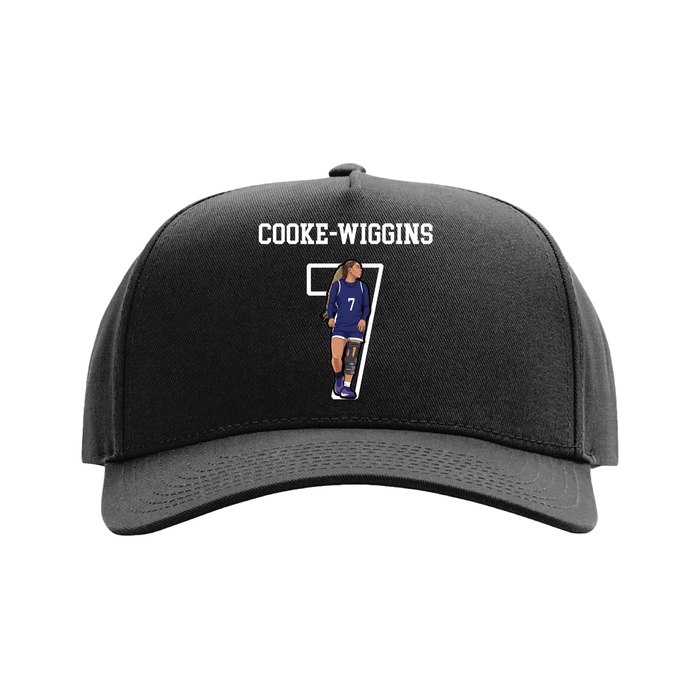 Full Fabric Five-Panel Champ Cap — Shirsey in Black