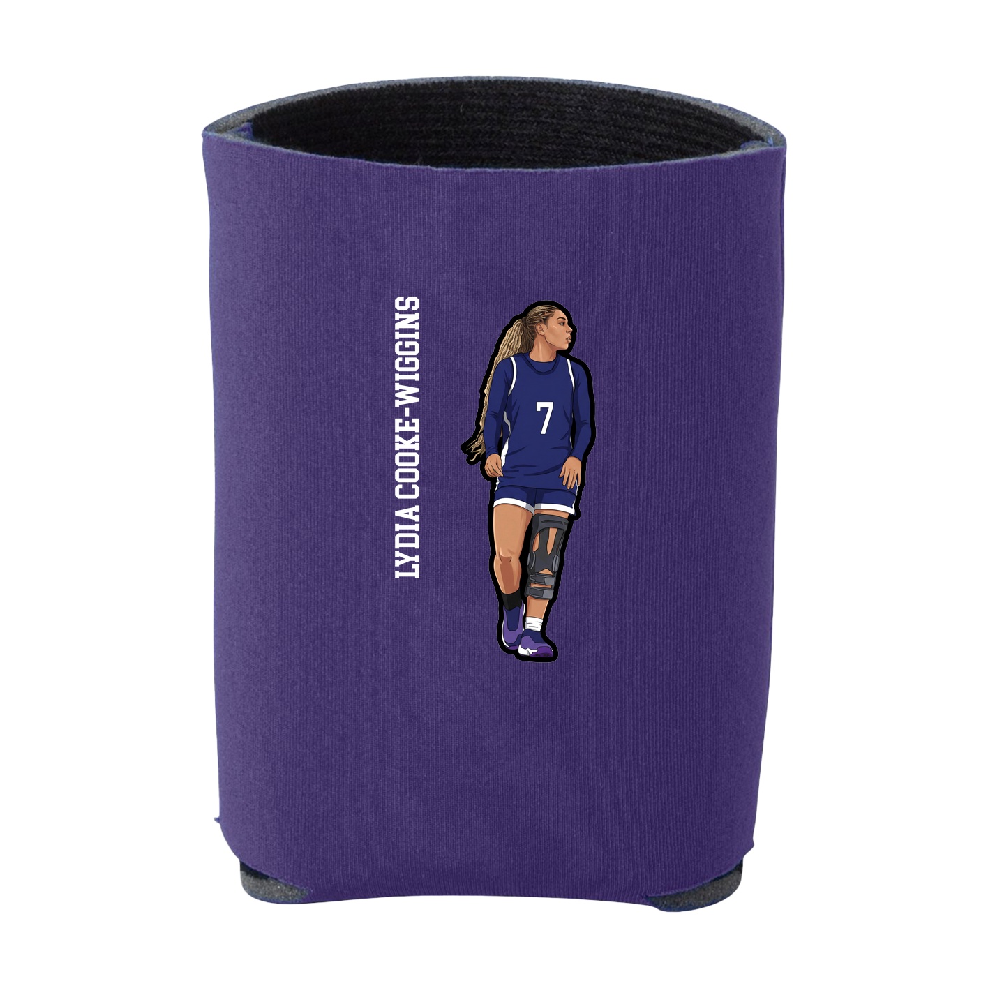 Can Holder — Name Vertical in Purple