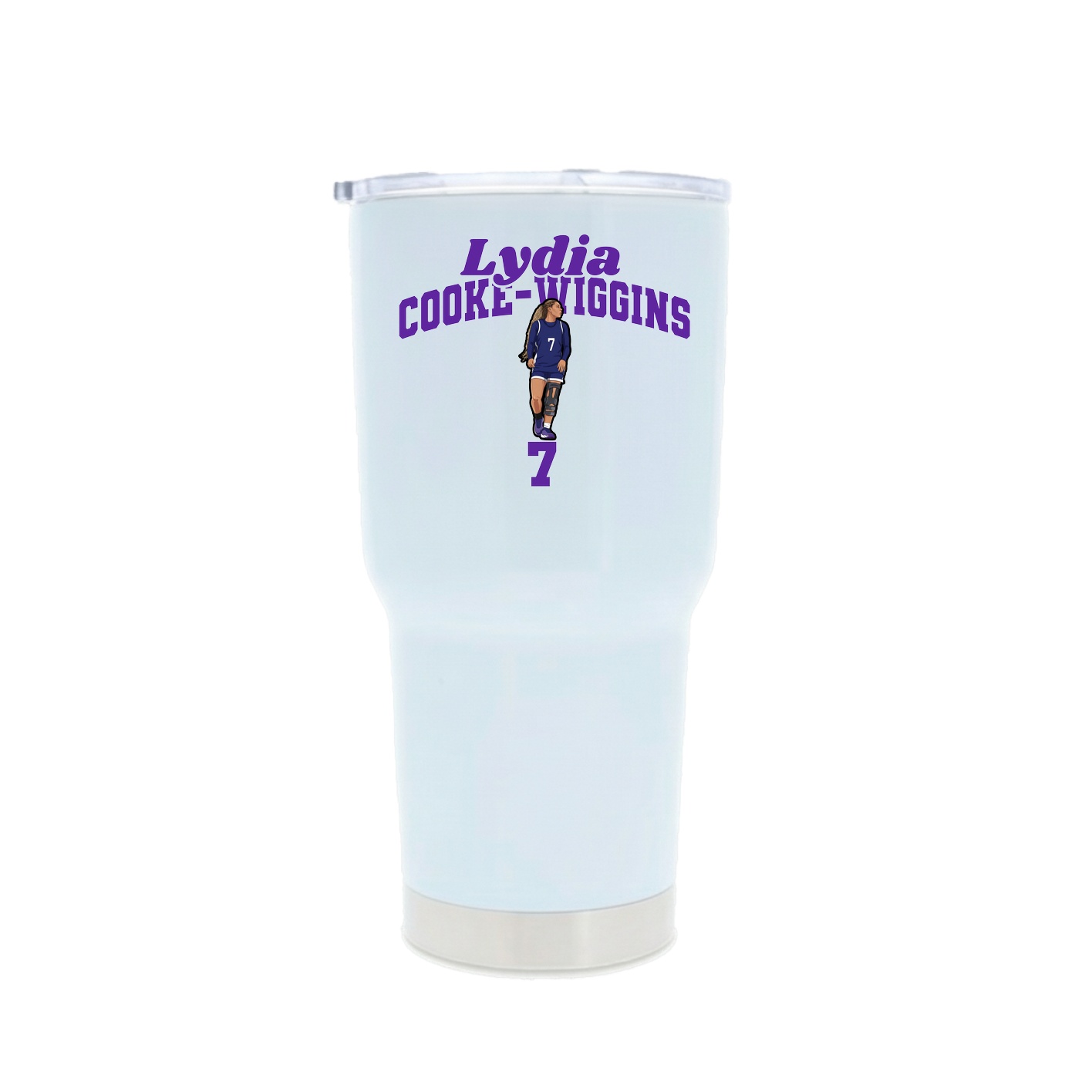30oz Stainless Steel Tumbler — Signature Arch in White