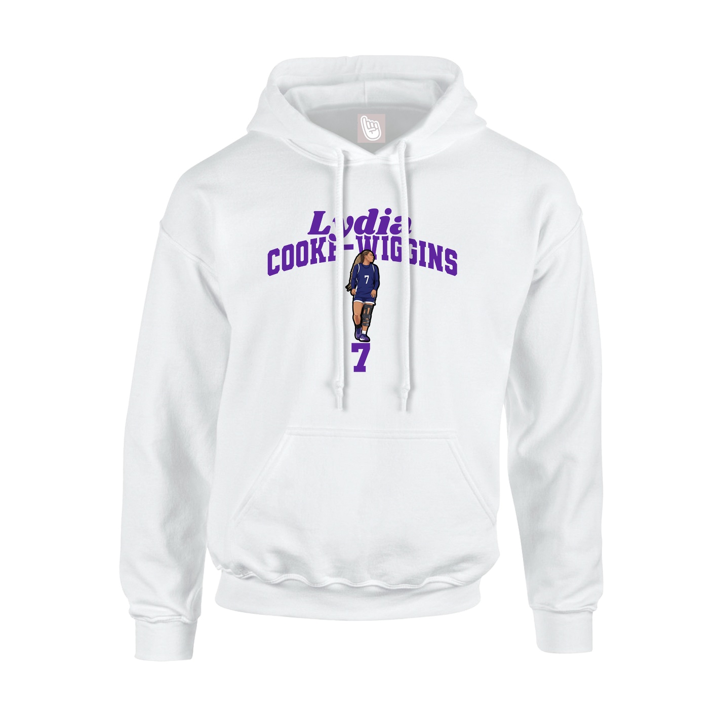 Youth Hoodie — Signature Arch in White