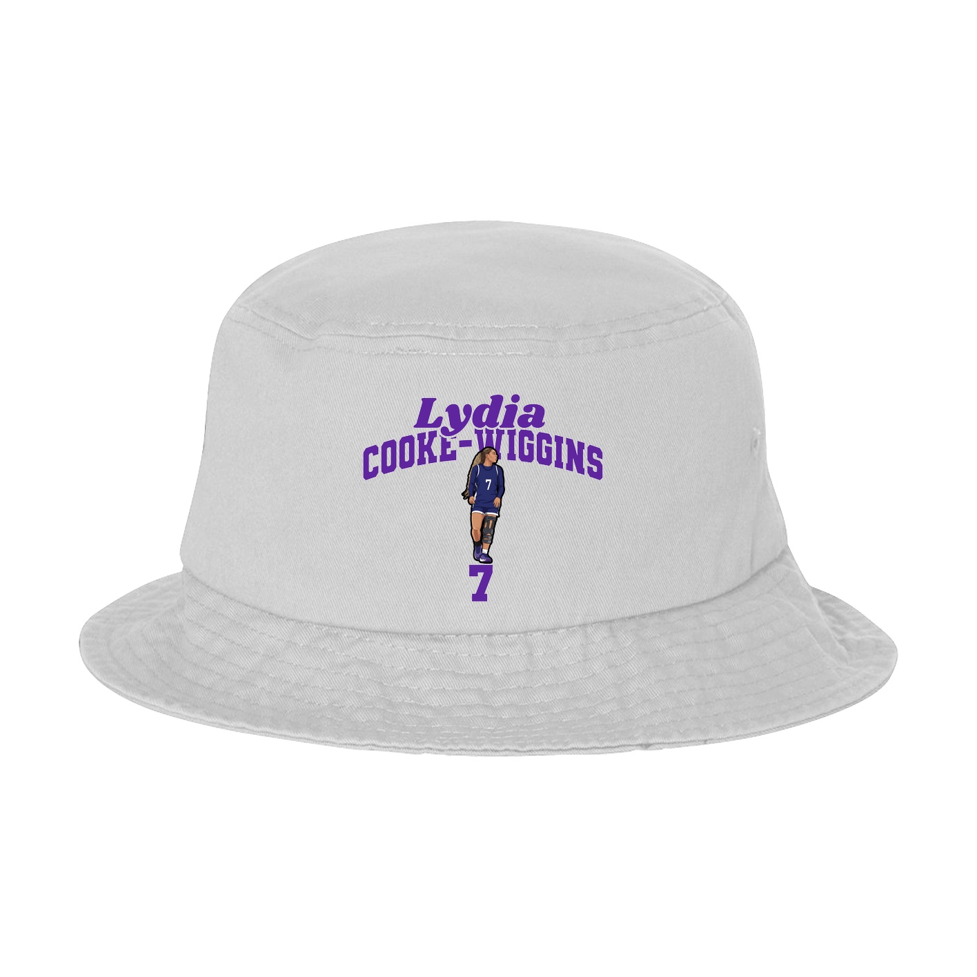 Bucket Cap — Signature Arch in White