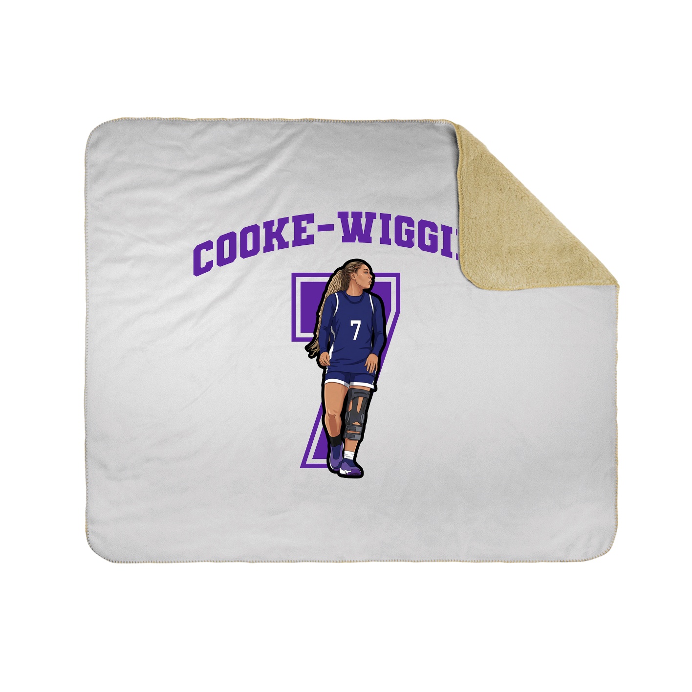 Throw Blanket — Number in White