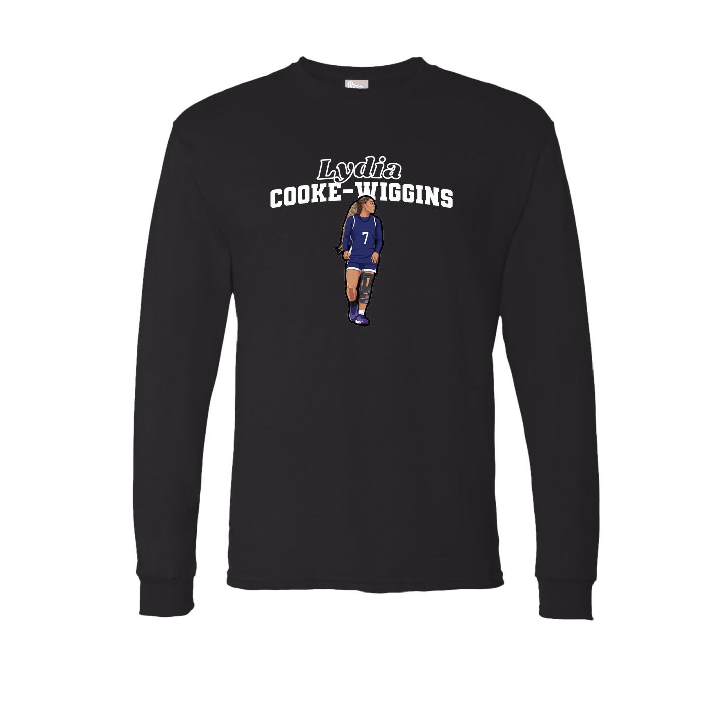 Long Sleeve Tee — Name Arch in Black