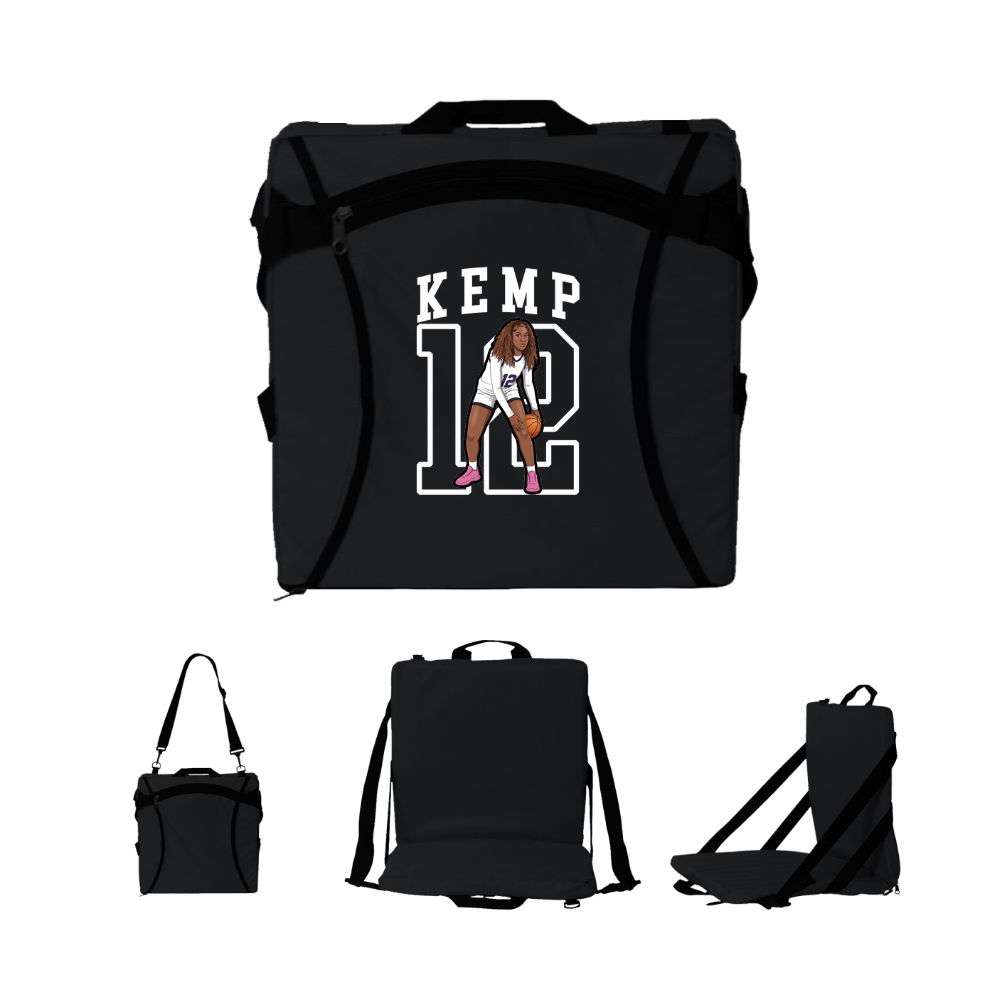 Folding Stadium Seat — Shirsey in Black