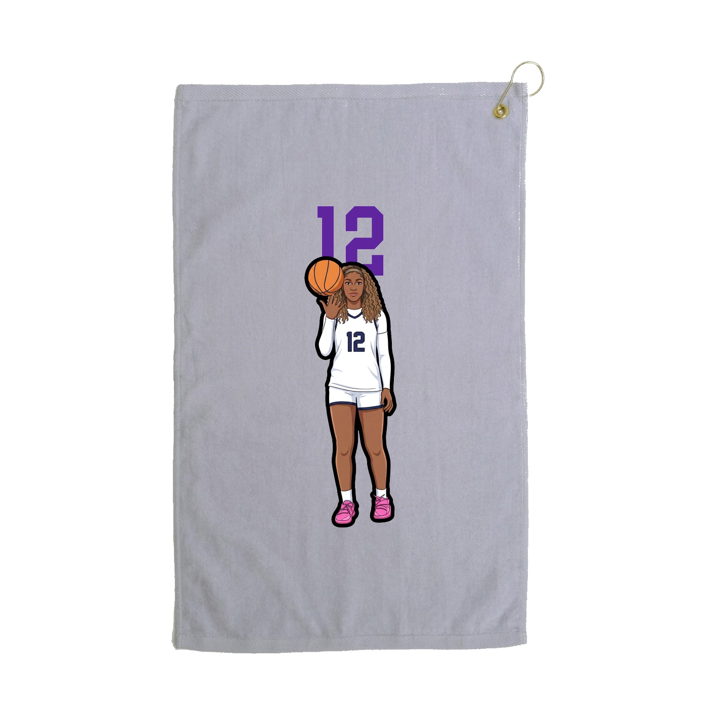 Golf Towel — Number Top in Grey