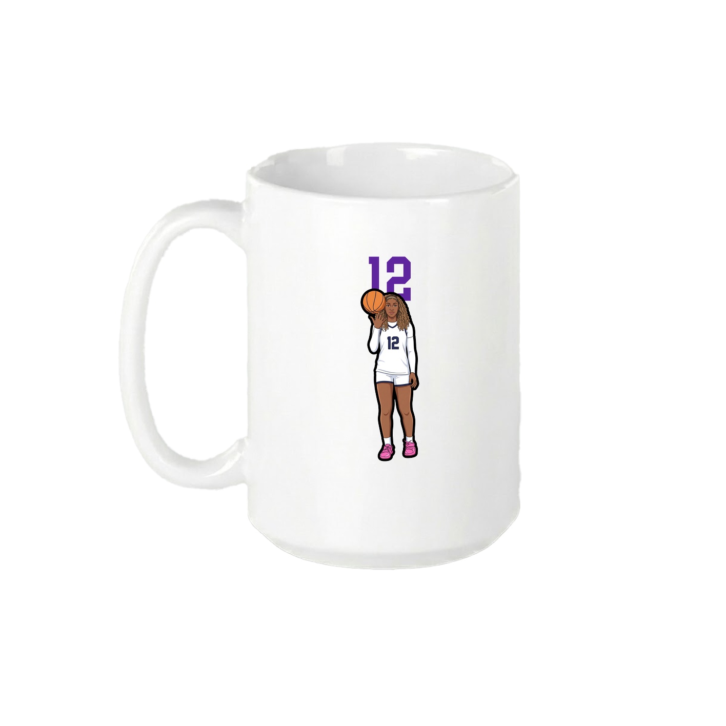 15oz Coffee Mug — Number Top in White
