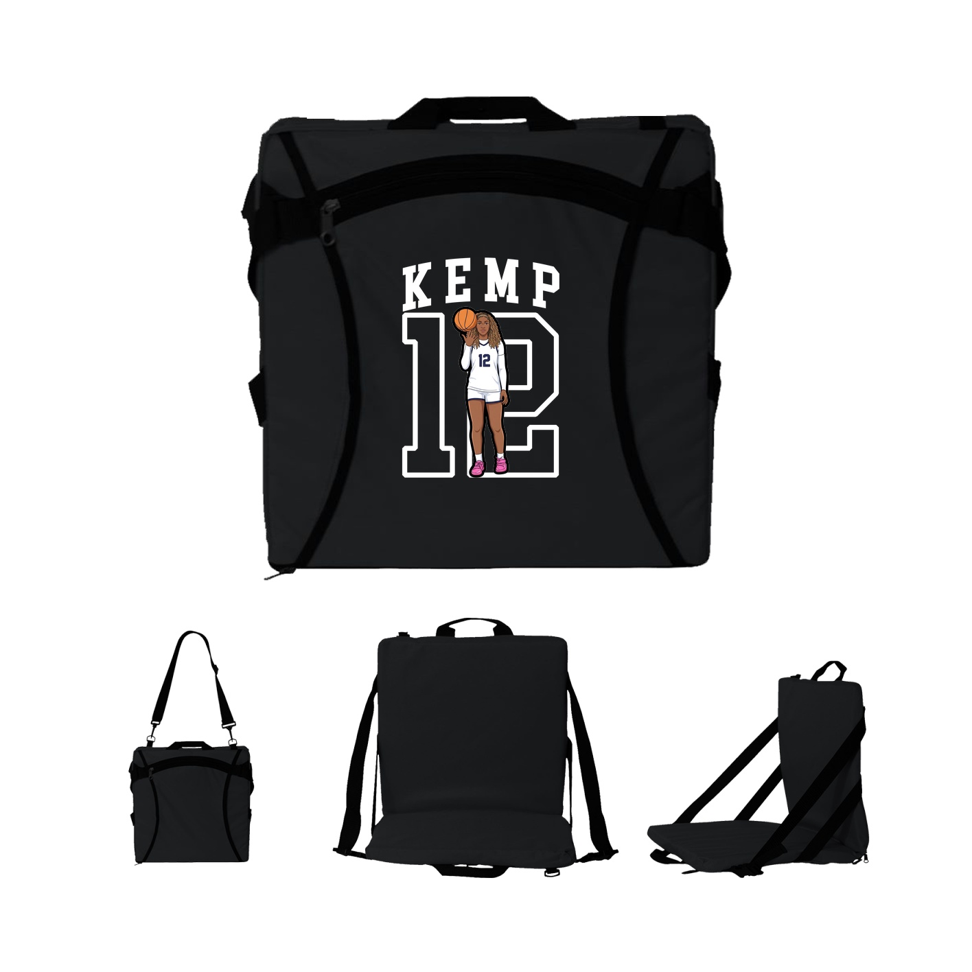 Folding Stadium Seat — Shirsey in Black