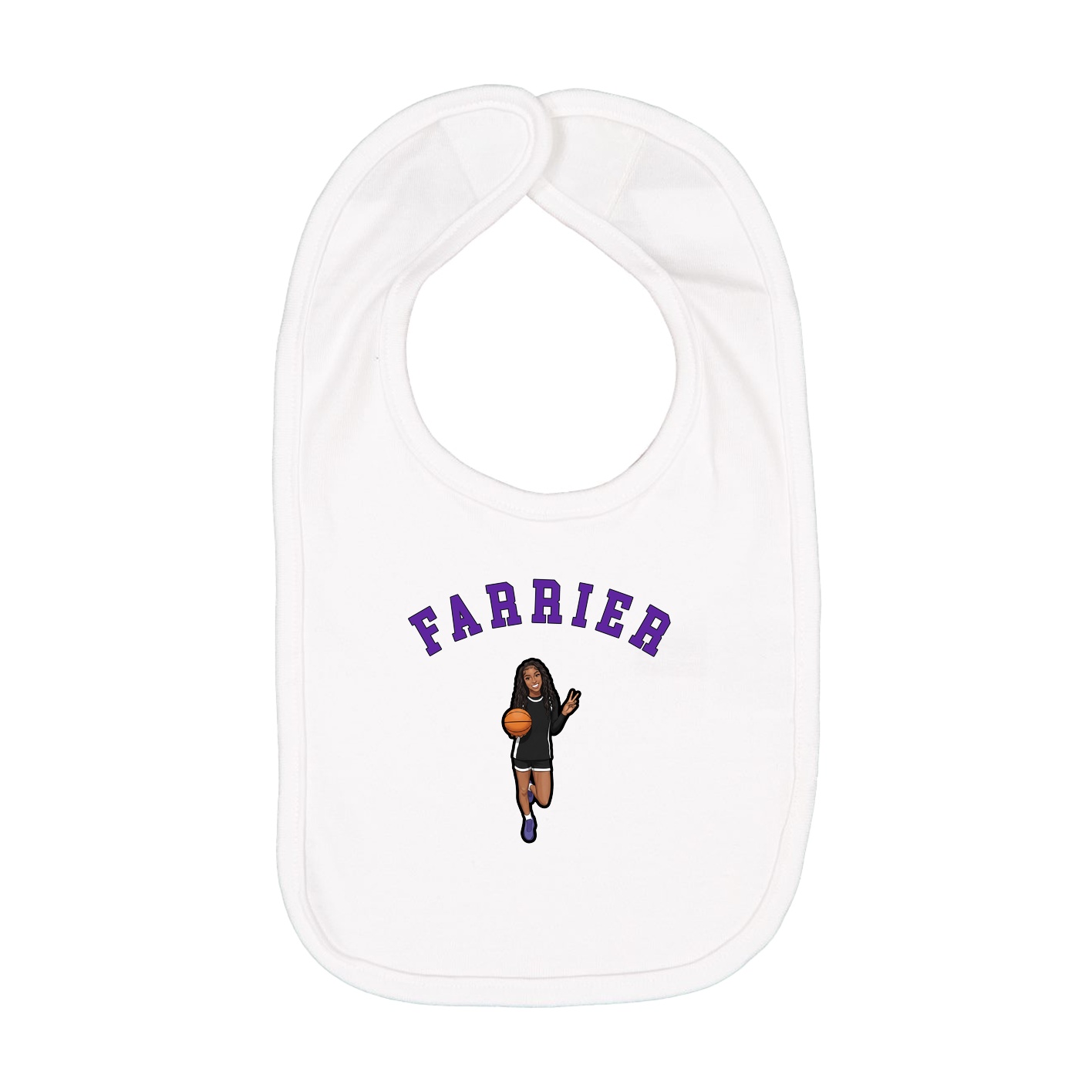 Infant Bib — Shirsey Arch in White