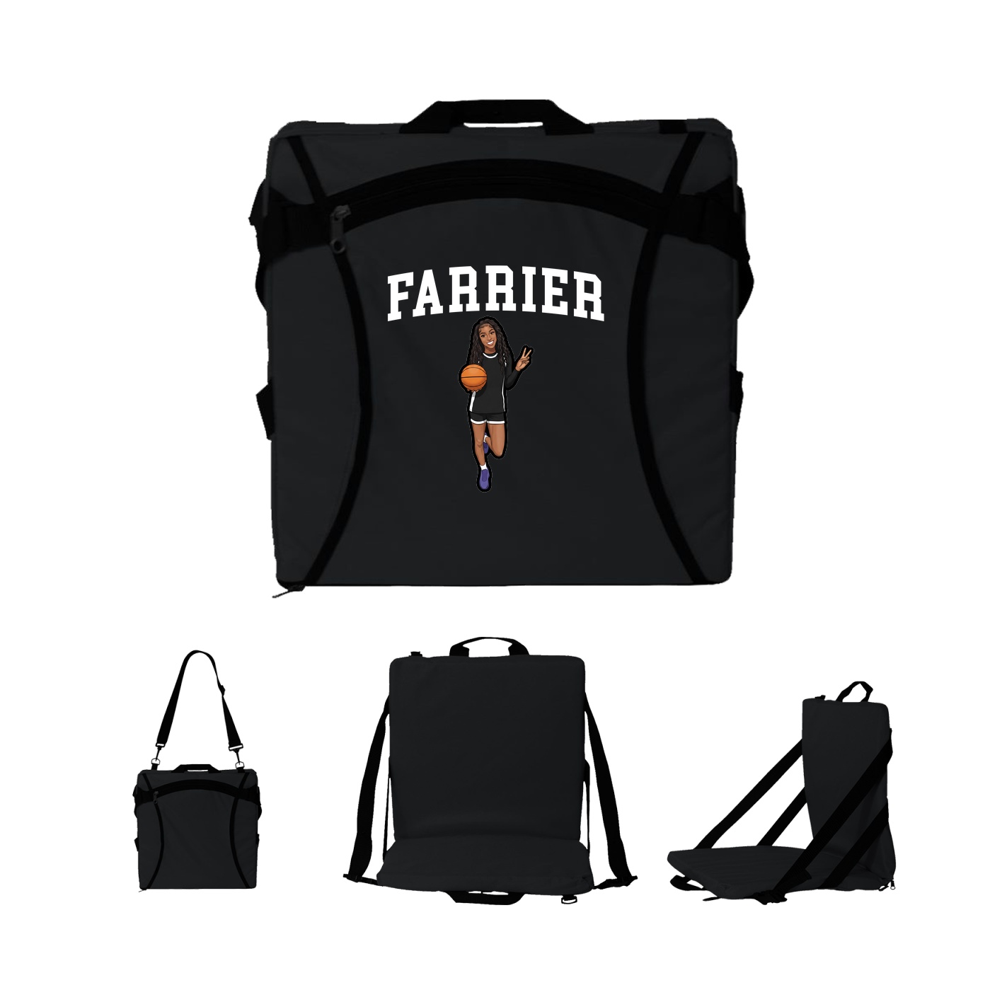 Folding Stadium Seat — Shirsey in Black