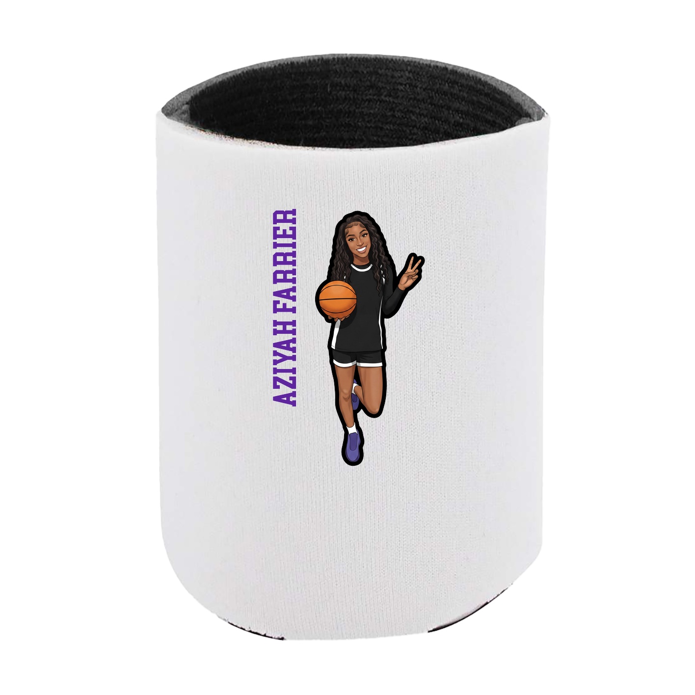 Can Holder — Name Vertical in White
