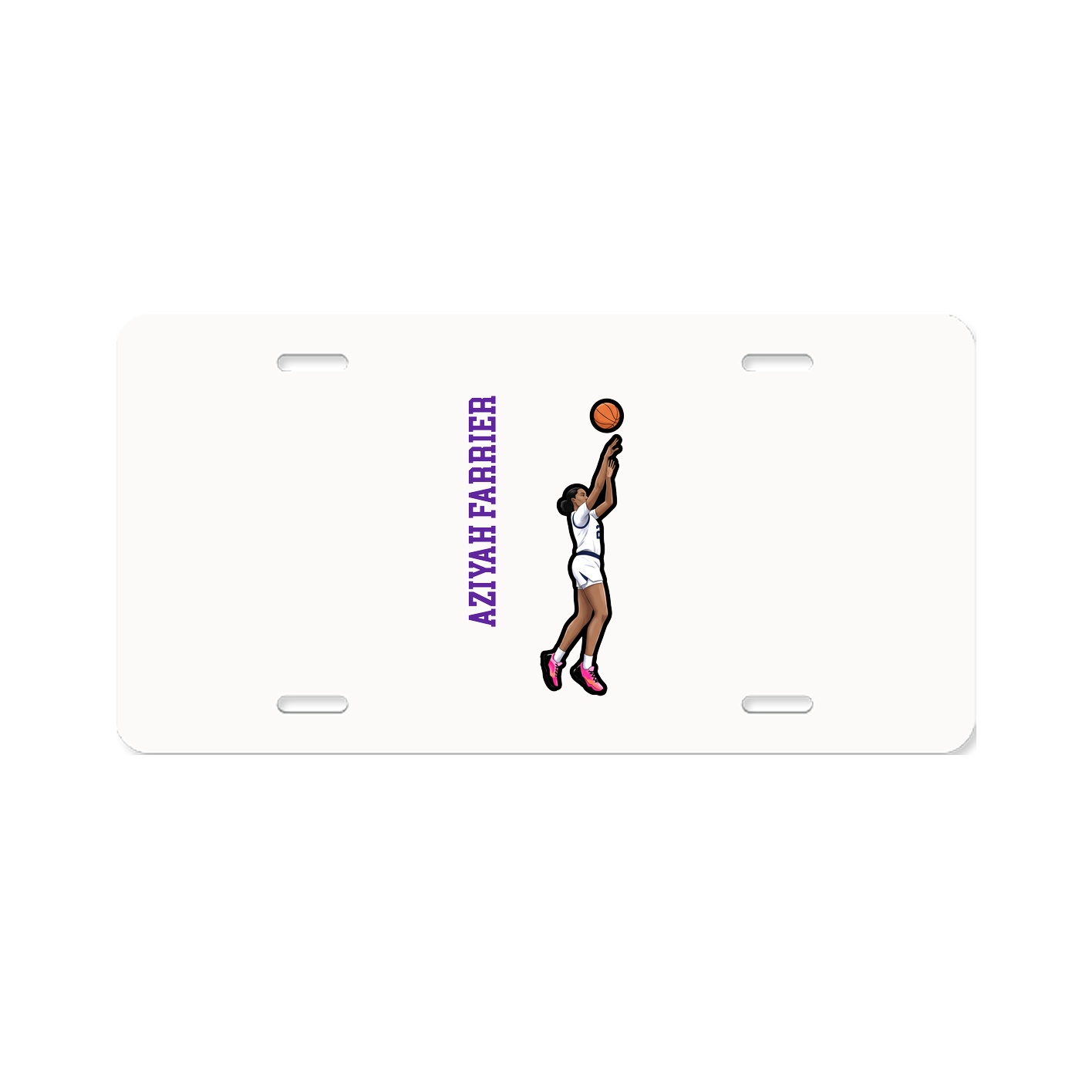 License Plate — Name Vertical in Classic