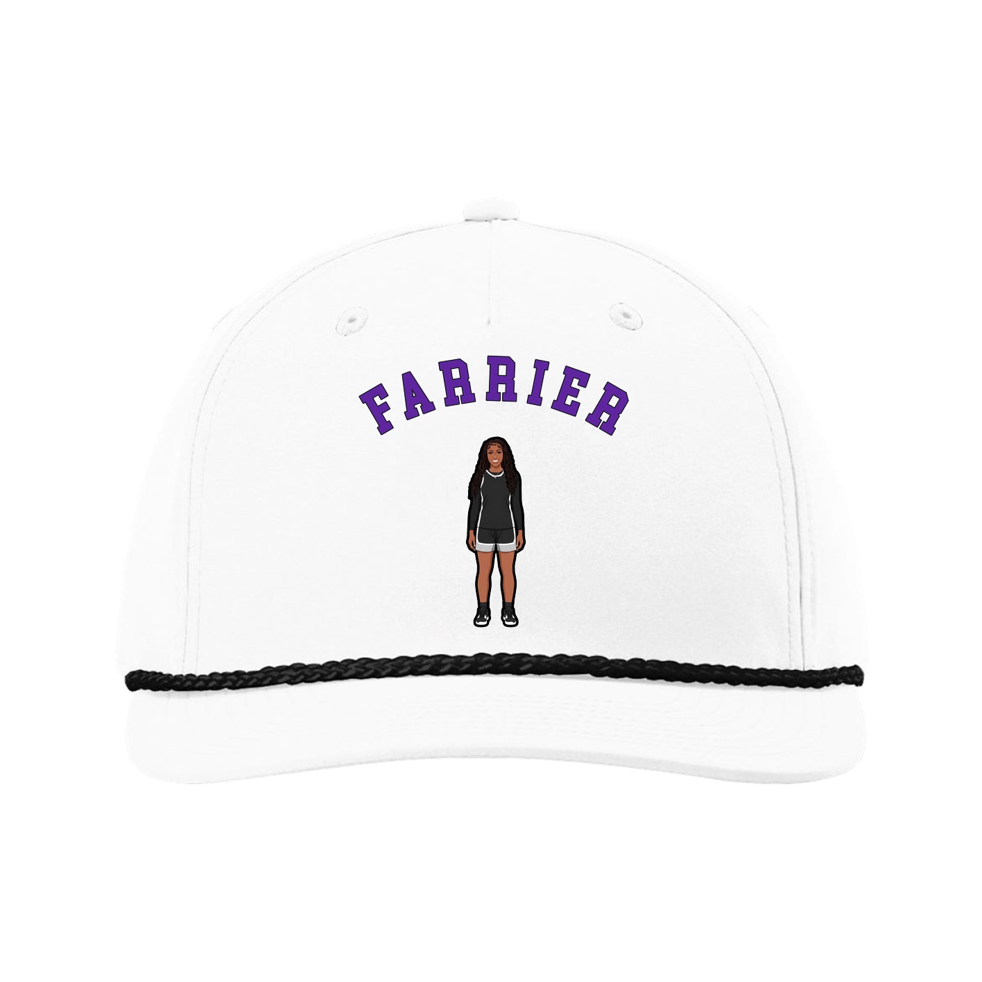 Five-Panel Classic Rope Cap — Shirsey Arch in White
