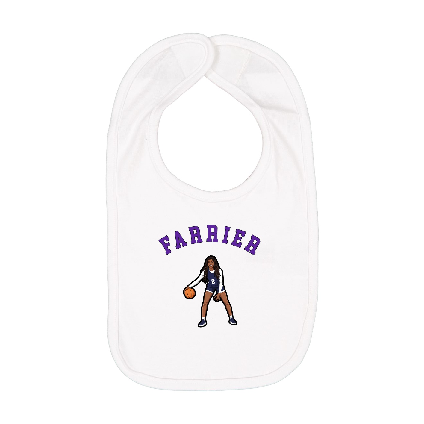 Infant Bib — Shirsey Arch in White