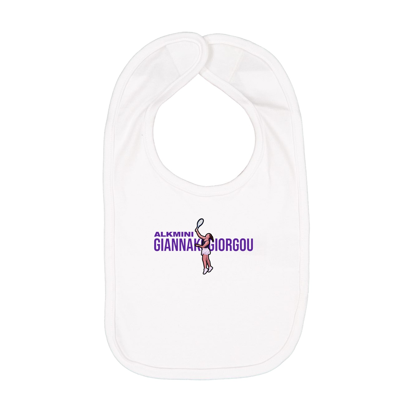 Infant Bib — Player Name in White