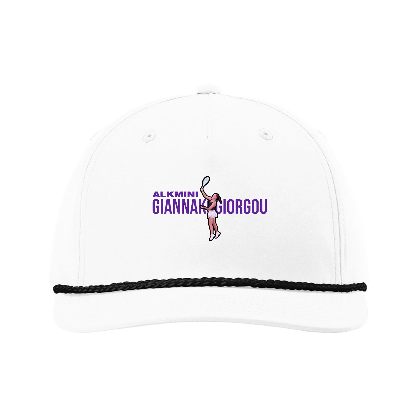 Five-Panel Classic Rope Cap — Player Name in White