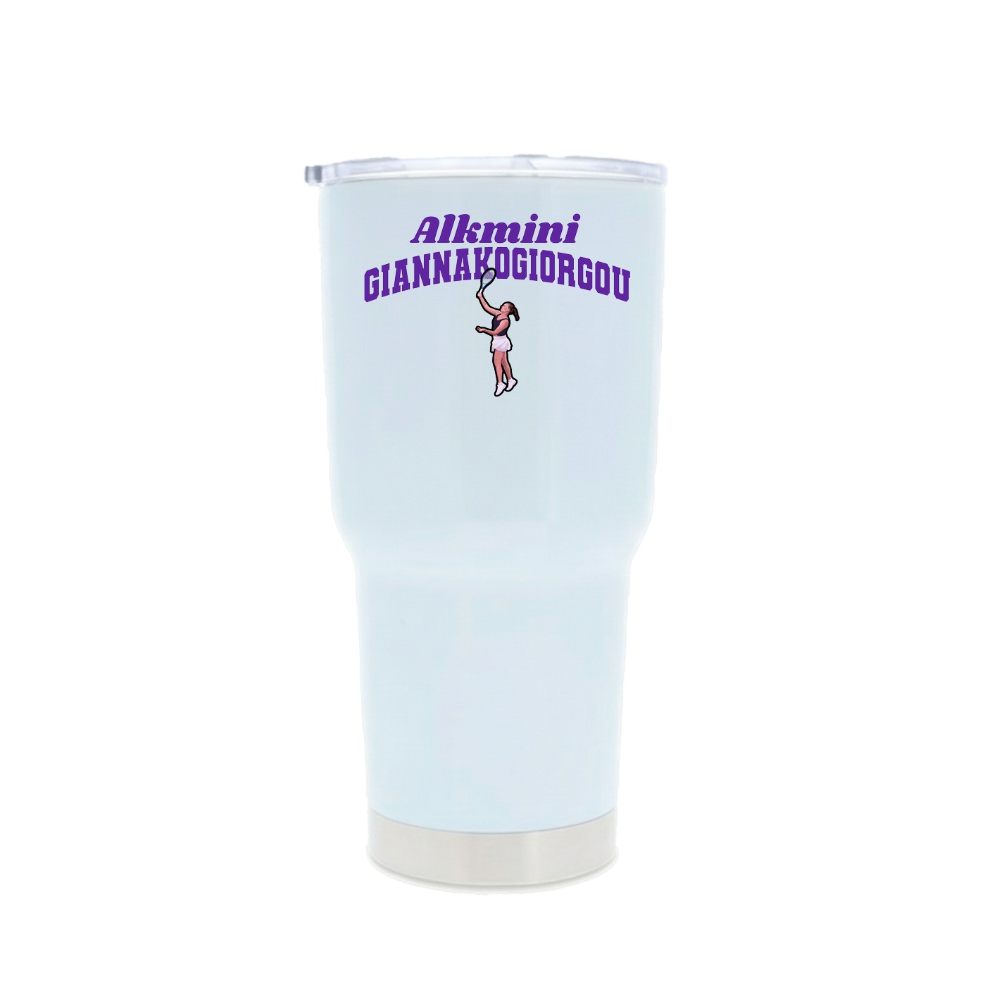 30oz Stainless Steel Tumbler — Signature Arch in White