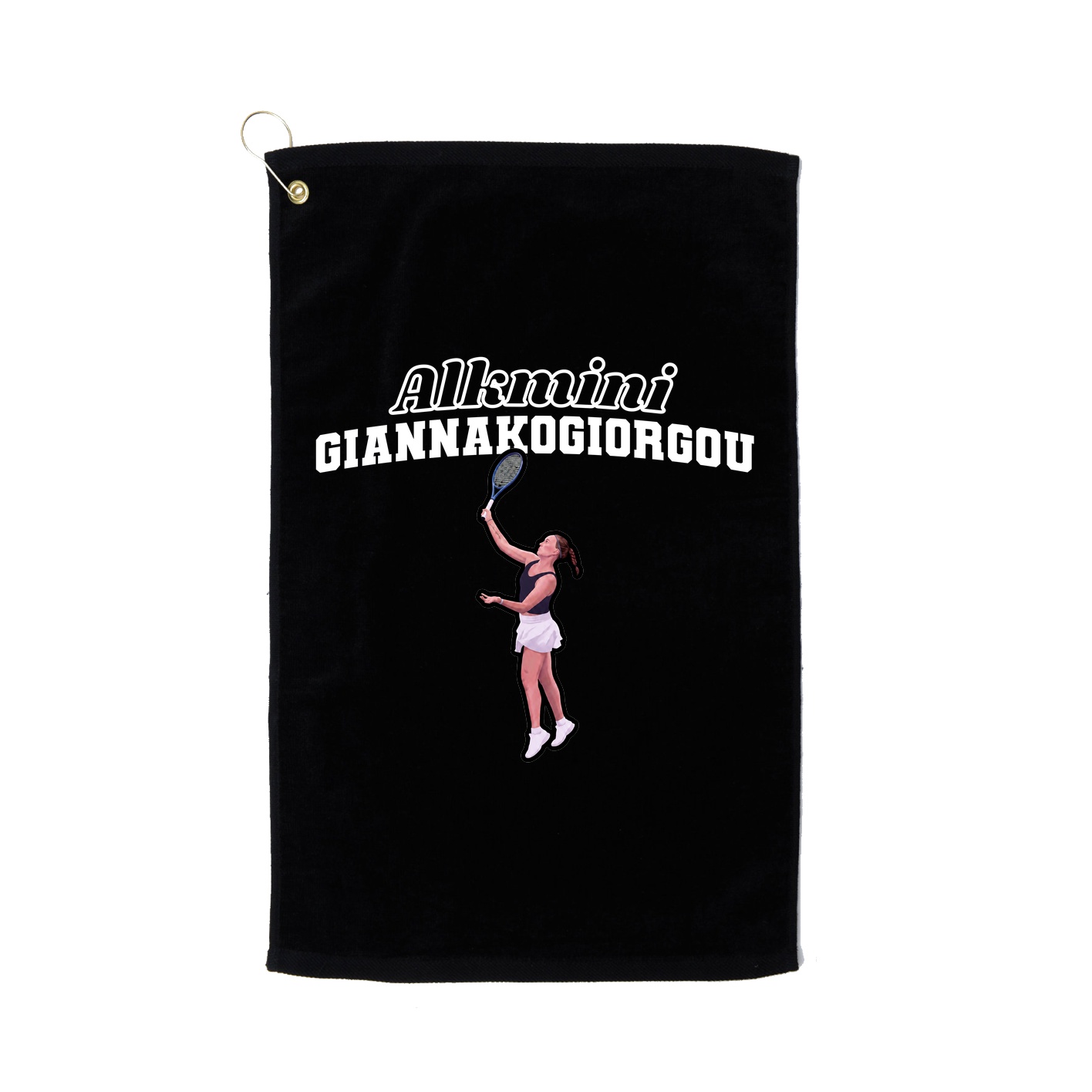 Golf Towel — Name Arch in Black