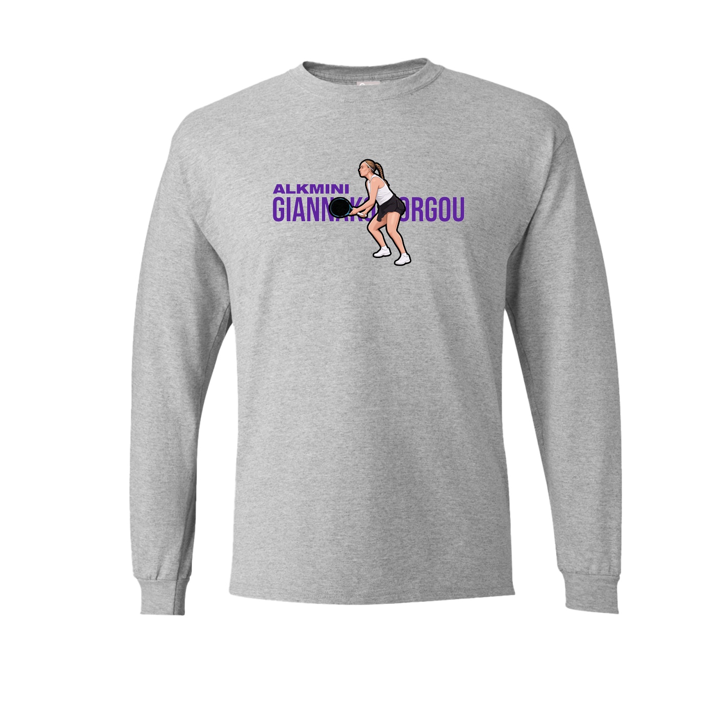Long Sleeve Tee — Player Name in Grey