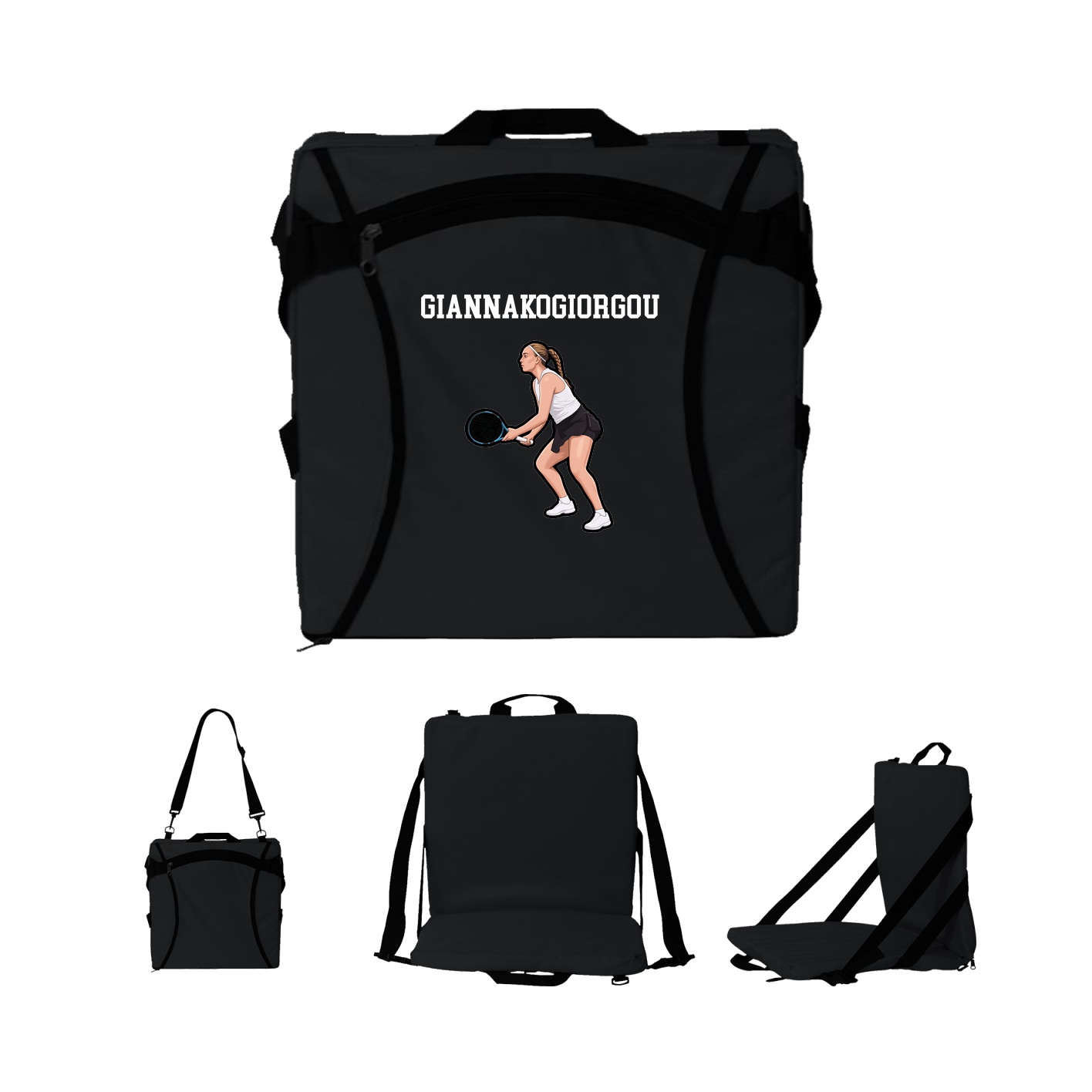 Folding Stadium Seat — Shirsey in Black