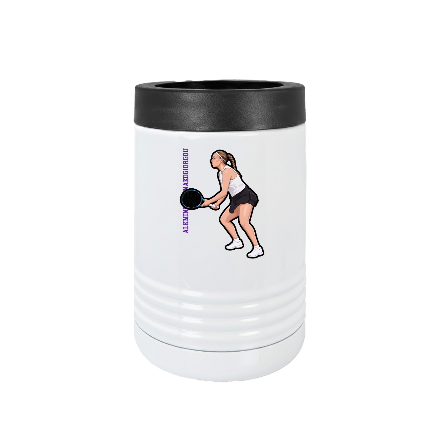 Beverage Holder — Name Vertical in White