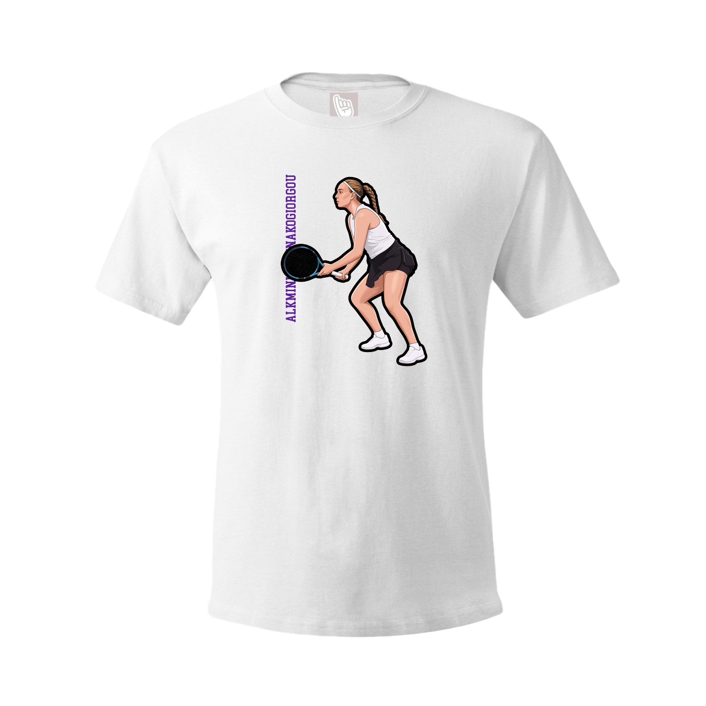 Tee — Name Vertical in White
