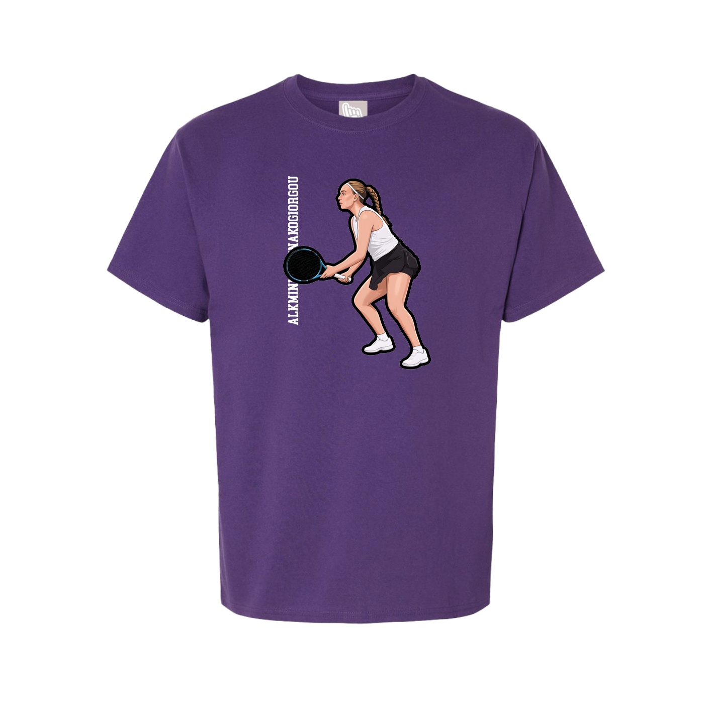 Youth Tee — Name Vertical in Purple