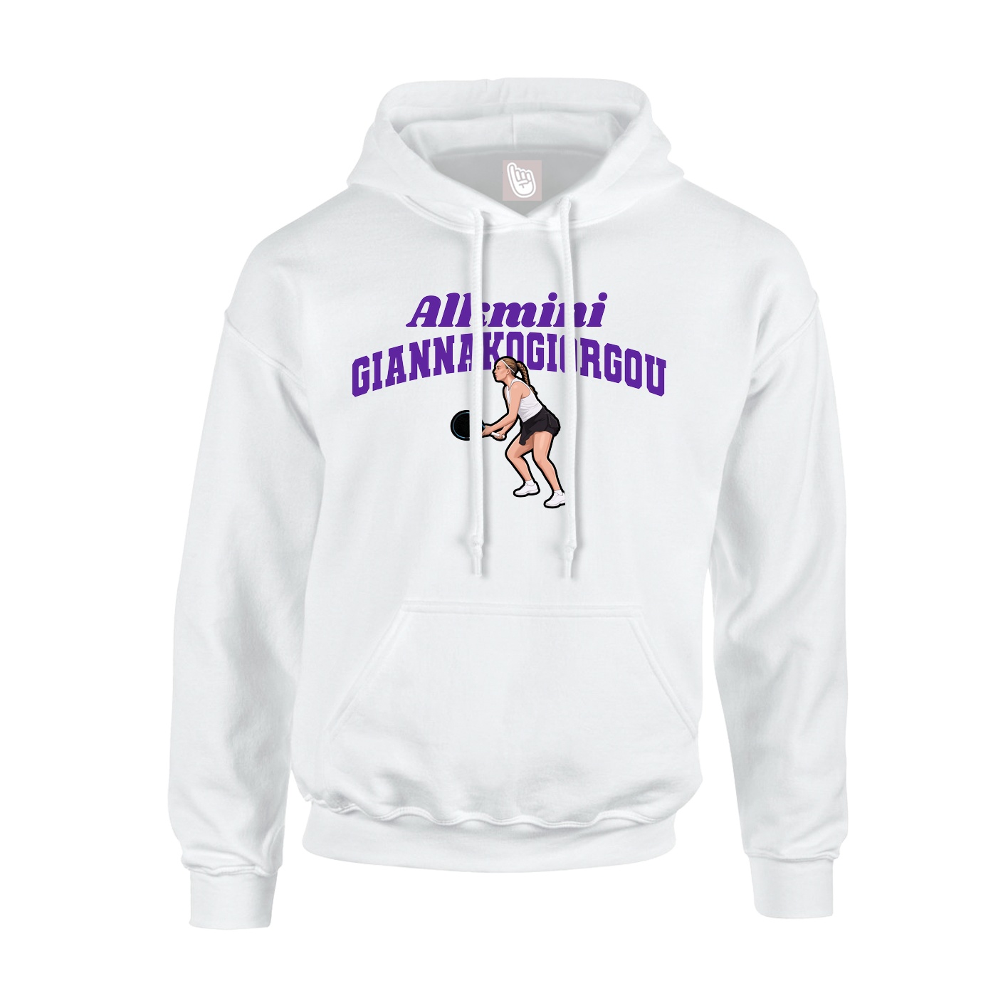 Hoodie — Signature Arch in White