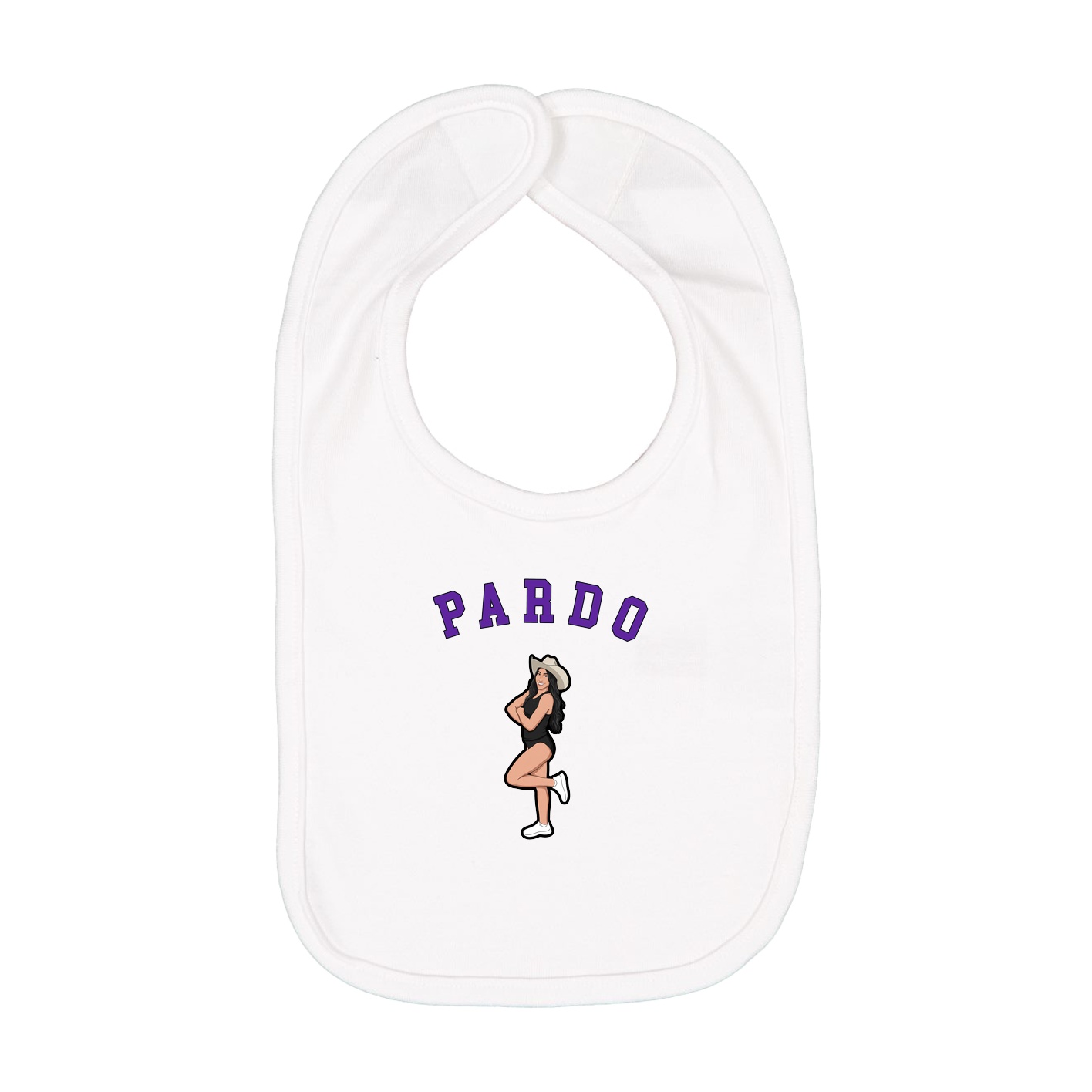 Infant Bib — Shirsey Arch in White