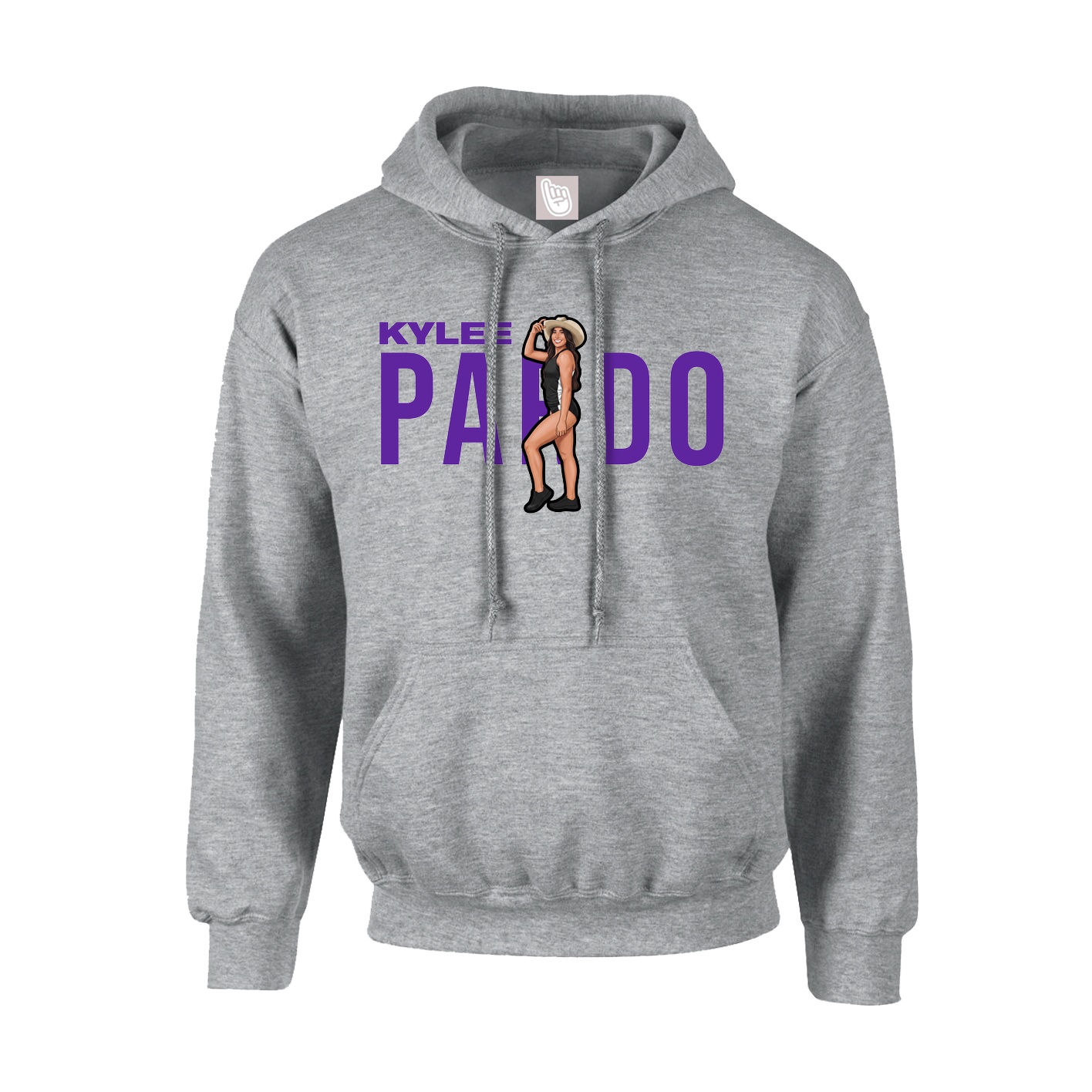 Youth Hoodie — Player Name in Grey