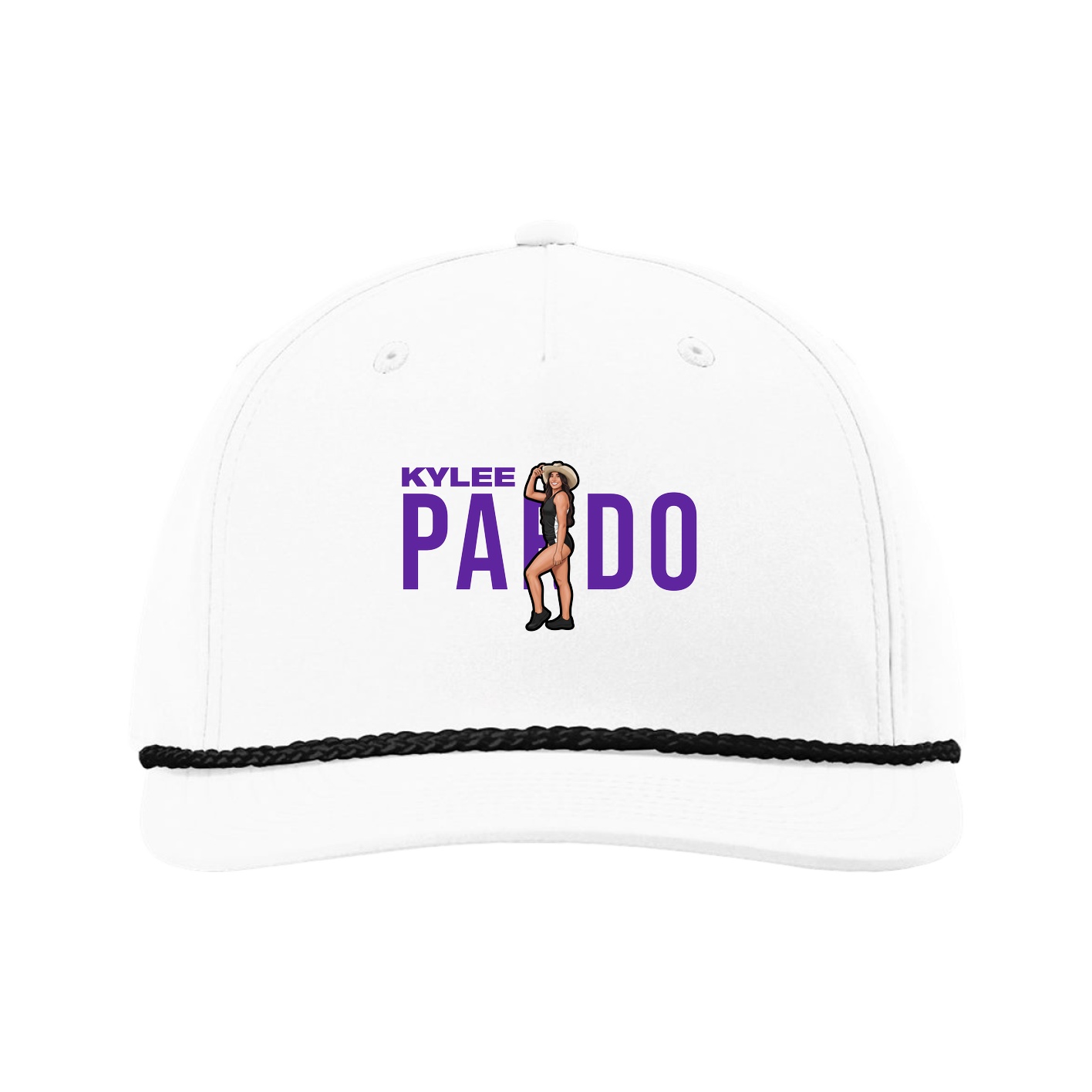 Five-Panel Classic Rope Cap — Player Name in White