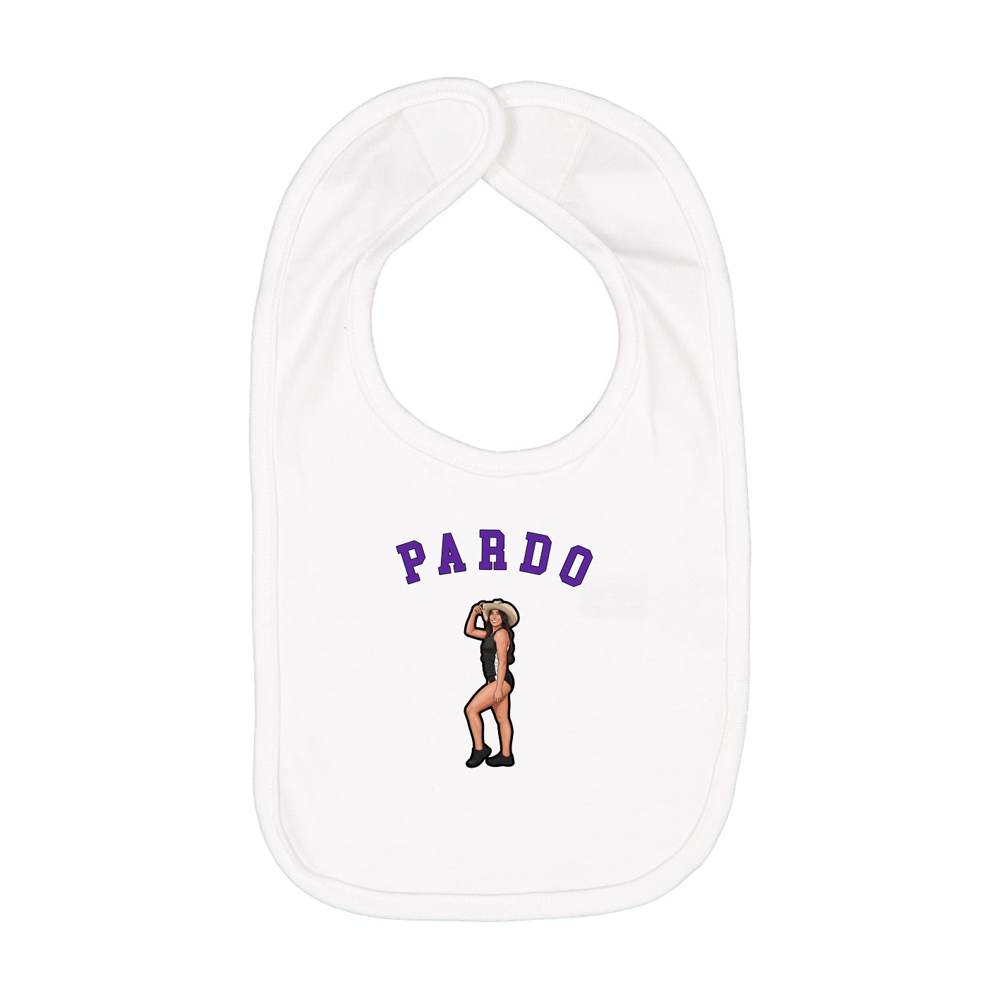 Infant Bib — Shirsey Arch in White