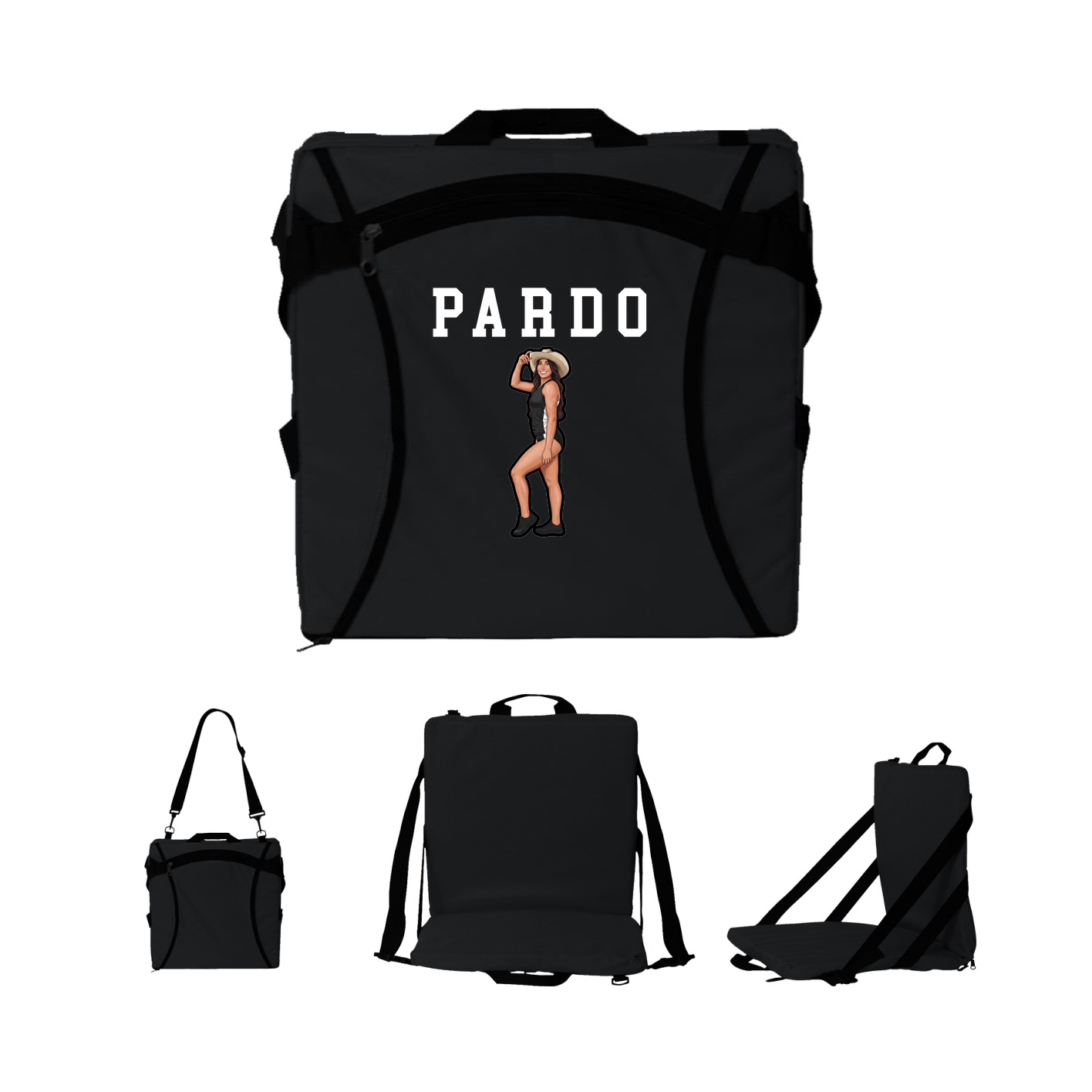 Folding Stadium Seat — Shirsey in Black