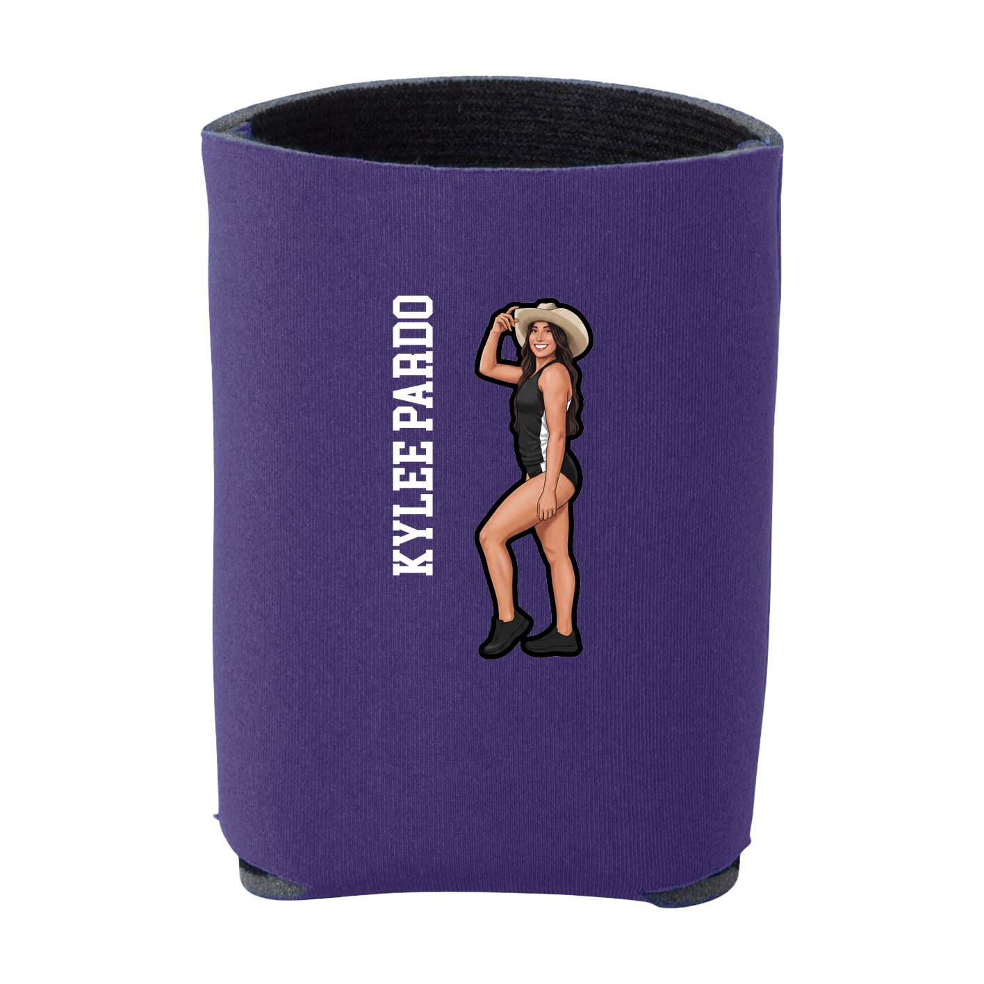 Can Holder — Name Vertical in Purple
