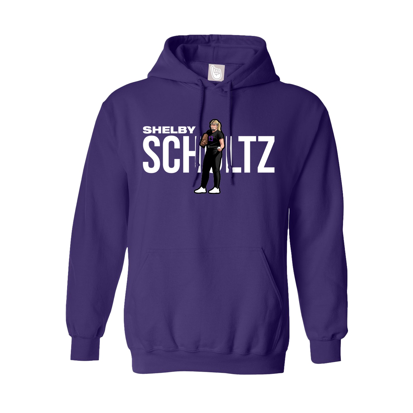 Hoodie — Player Name in Purple