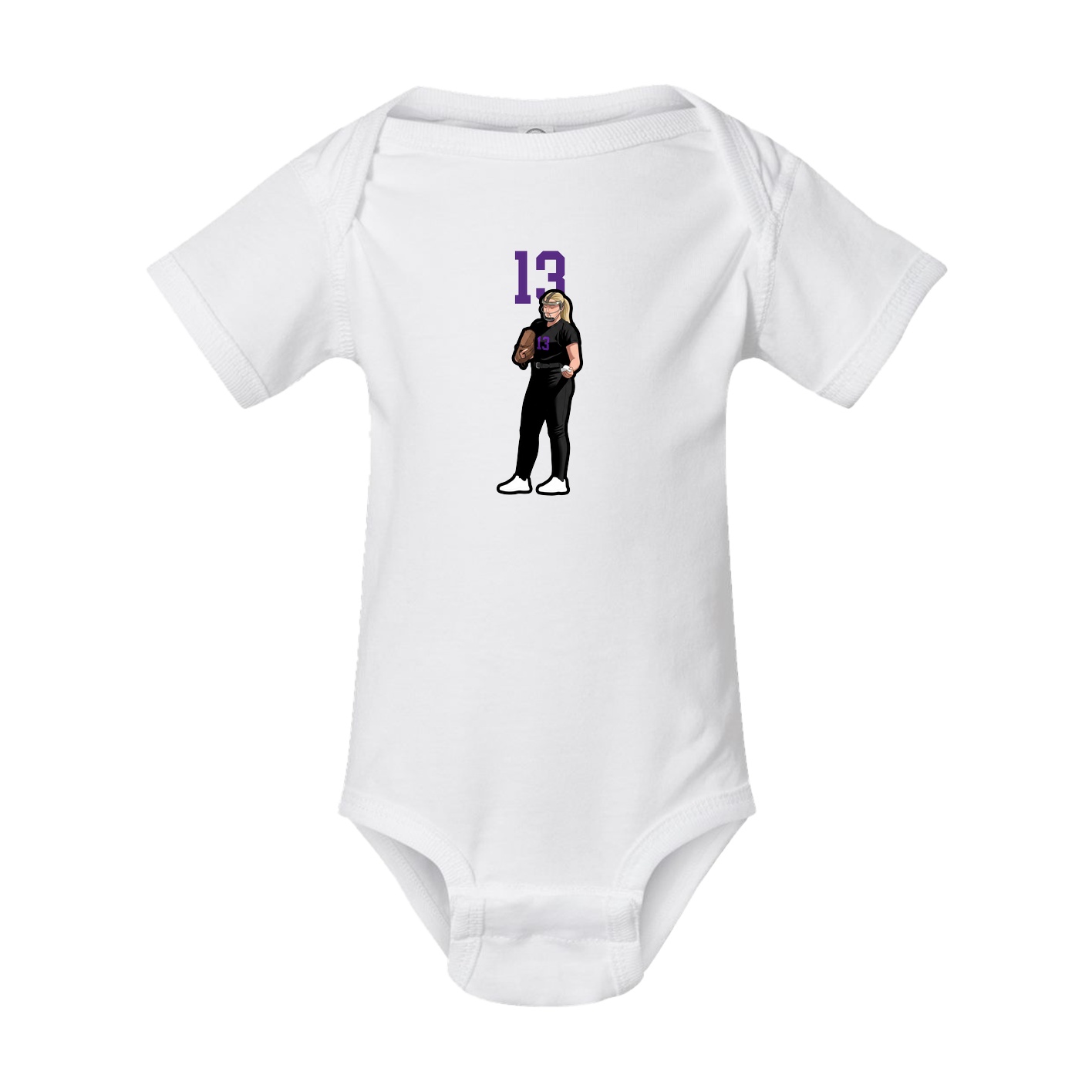 Baby Onesie — Number Top in White