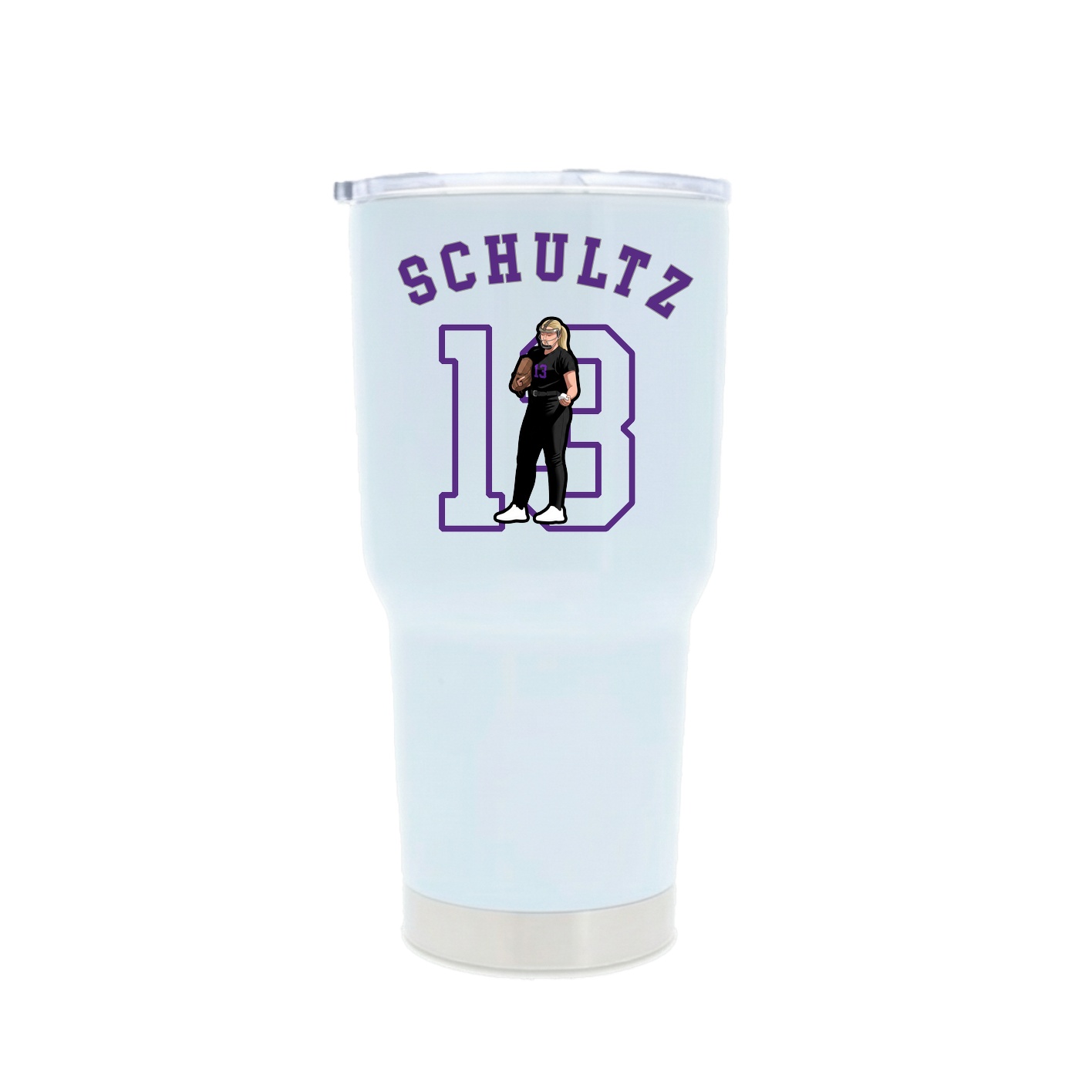 30oz Stainless Steel Tumbler — Shirsey Arch in White