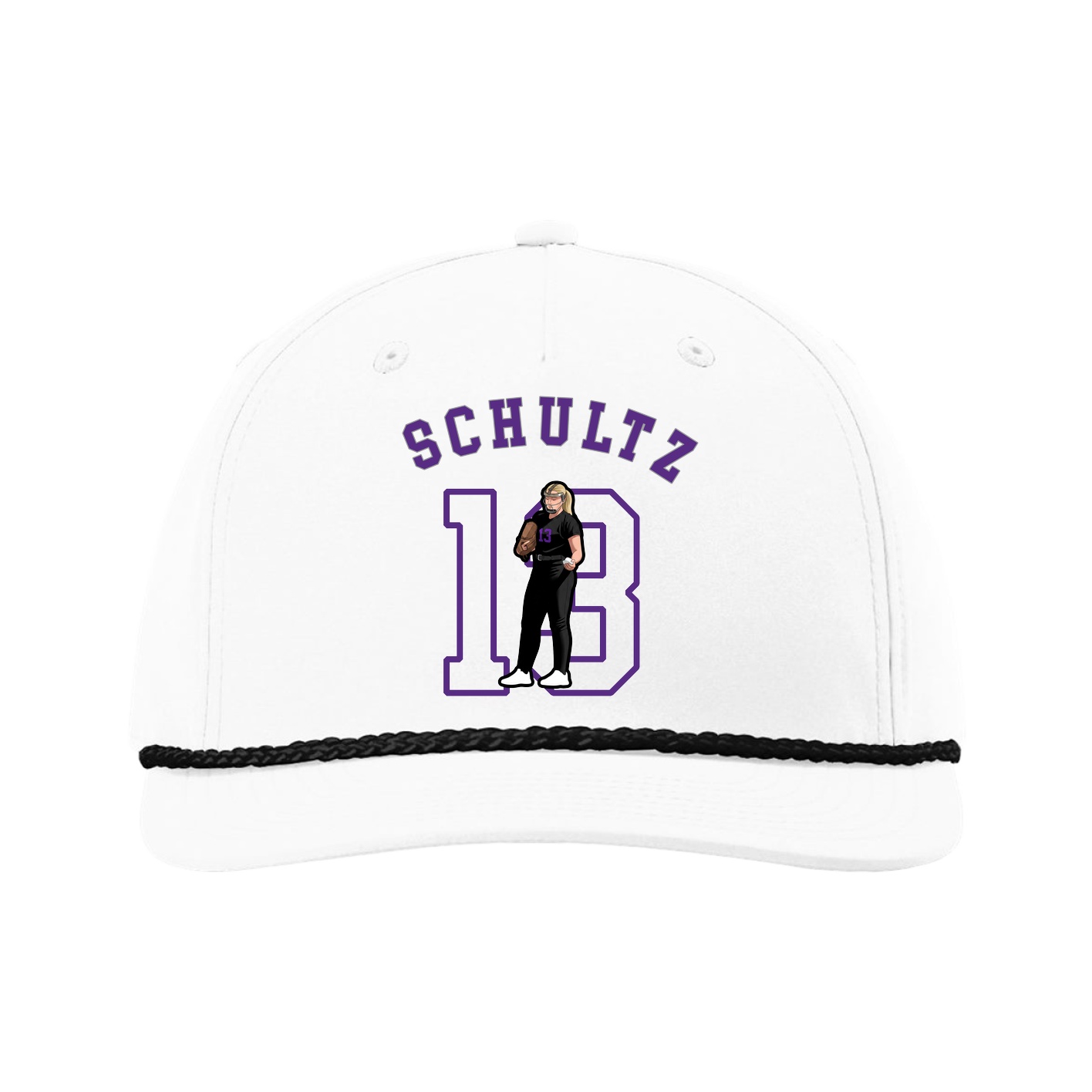 Five-Panel Classic Rope Cap — Shirsey Arch in White