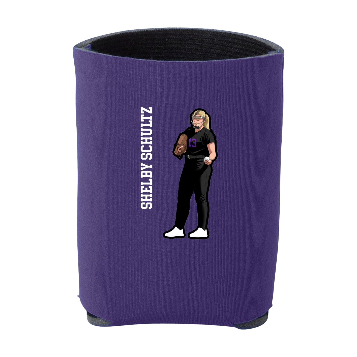 Can Holder — Name Vertical in Purple