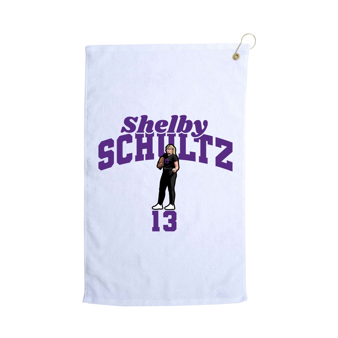 Golf Towel — Signature Arch in White