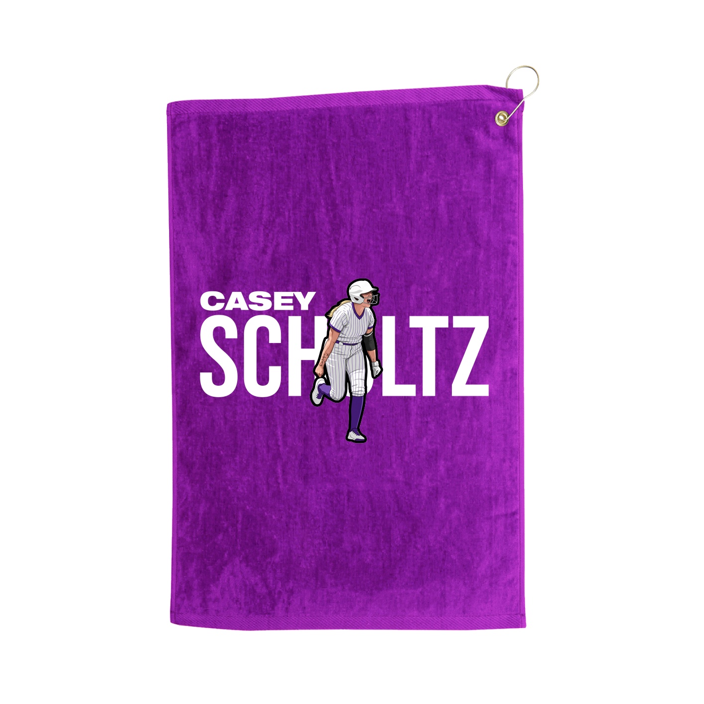 Golf Towel — Player Name in Purple