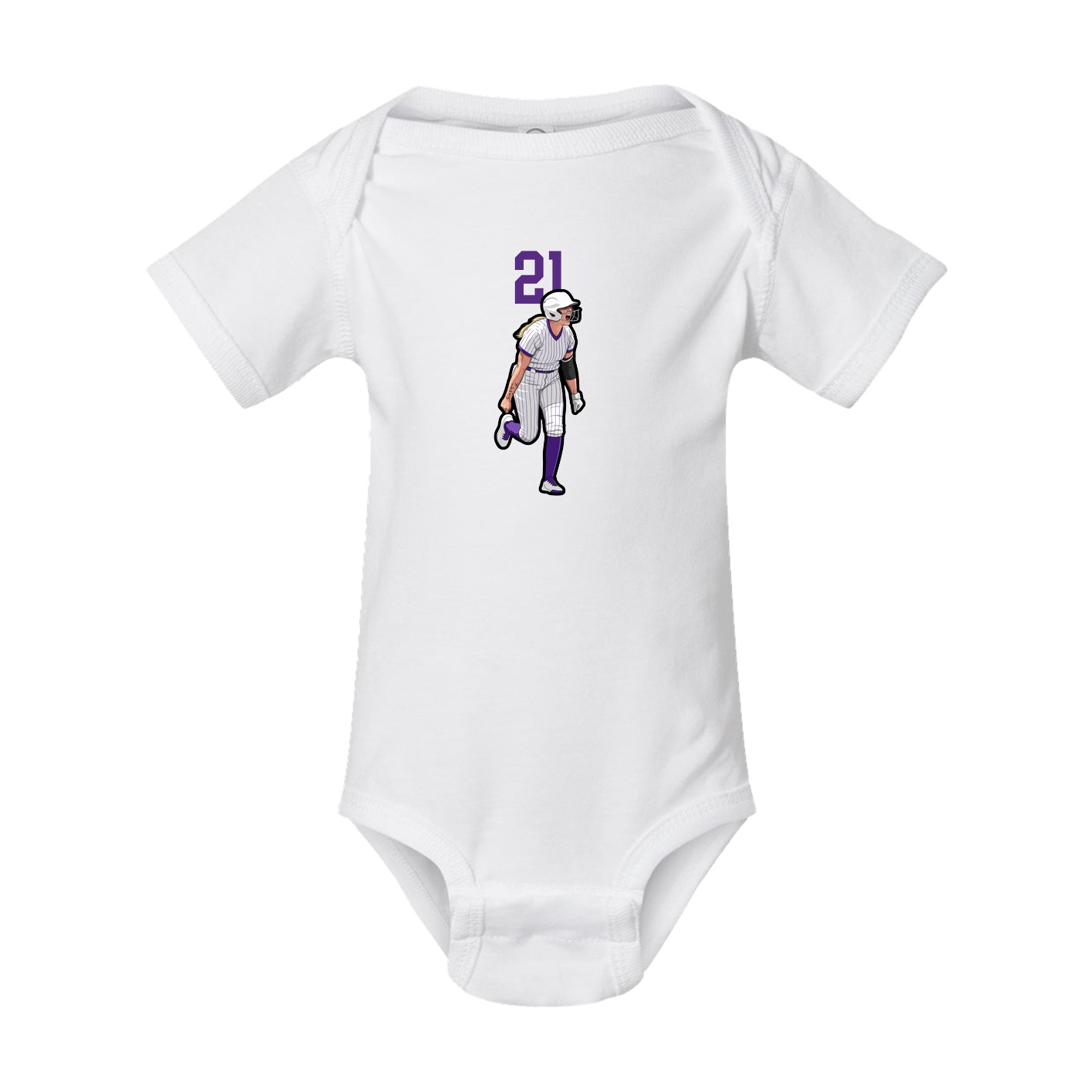 Baby Onesie — Number Top in White