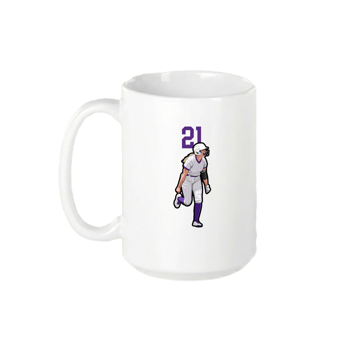 15oz Coffee Mug — Number Top in White